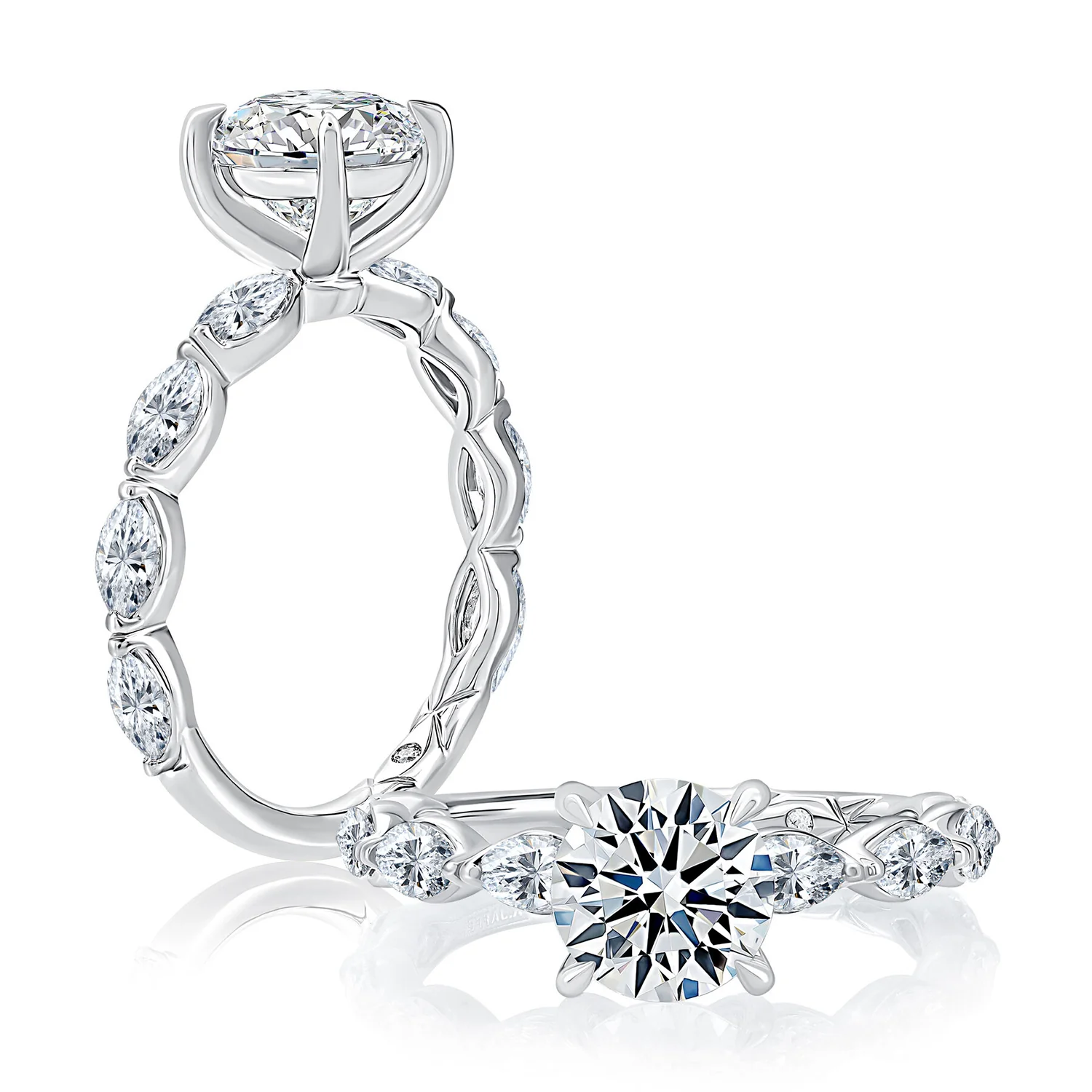 A.JAFFE 14K Diamond Engagement Ring - Image 2