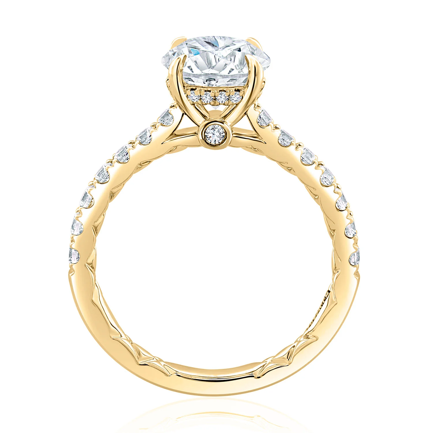 A.JAFFE 14K Yellow Gold Diamond Engagement Ring - Image 2