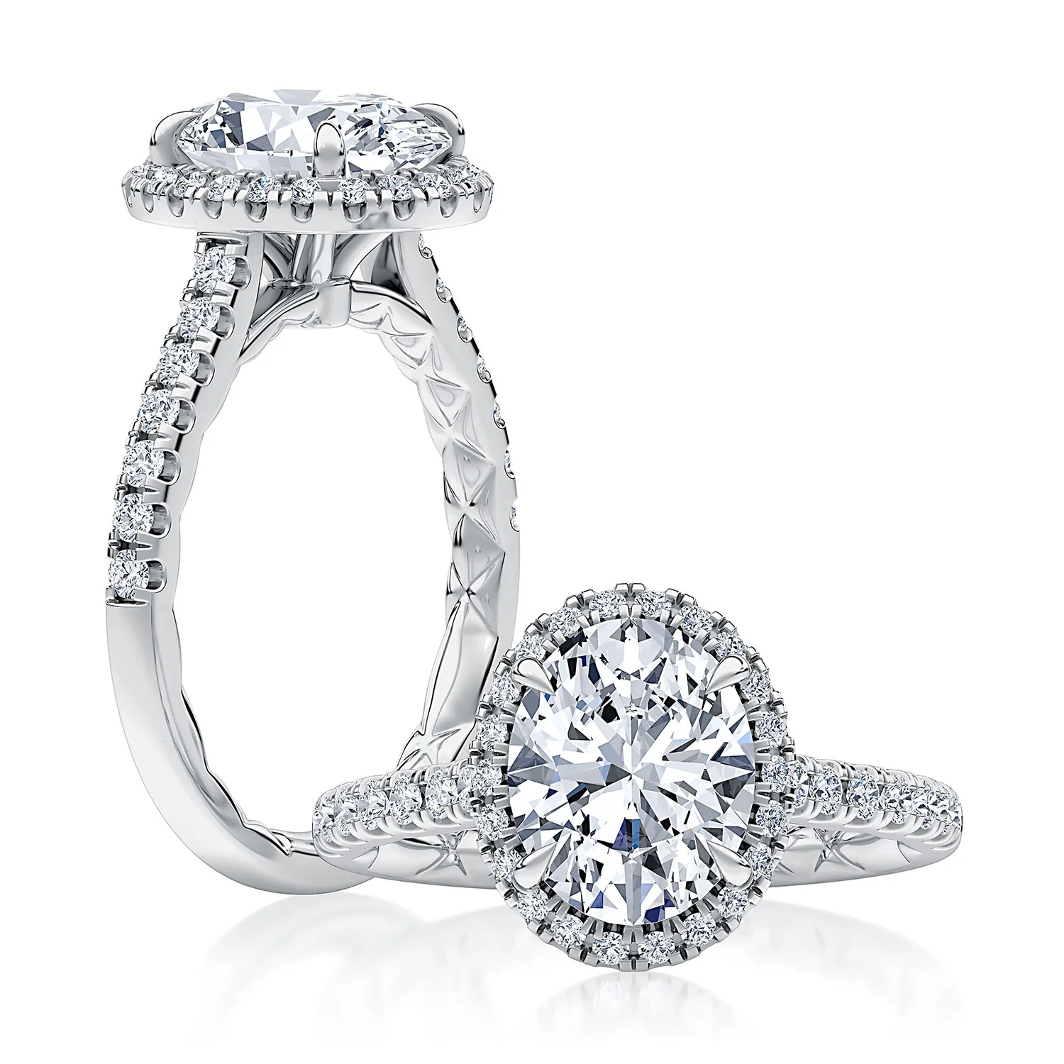 A.JAFFE 14K Diamond Engagement Ring MECOV2920Q - Image 3