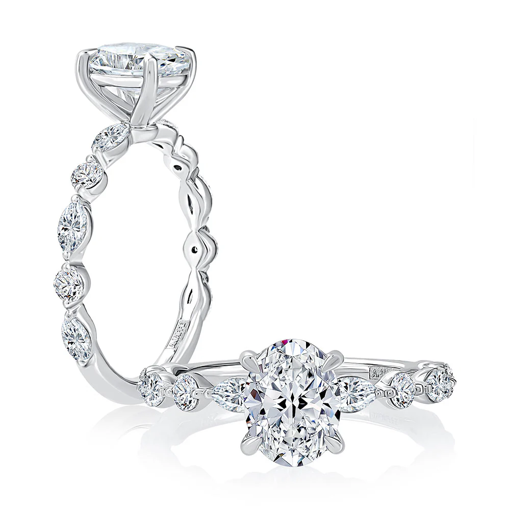 A.JAFFE 14K Diamond Engagement Ring - Image 2