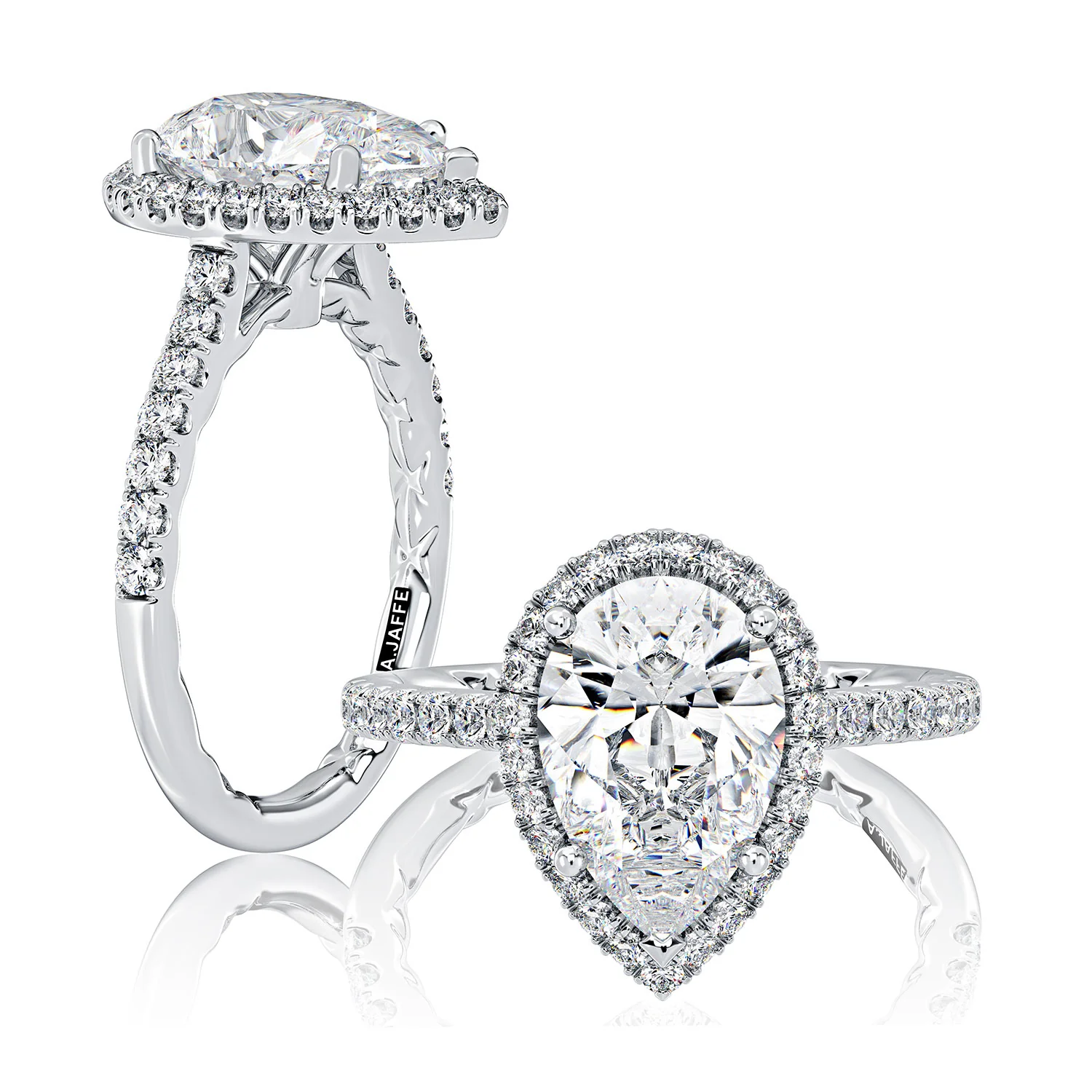 A.JAFFE 14K Diamond Engagement Ring - Image 3