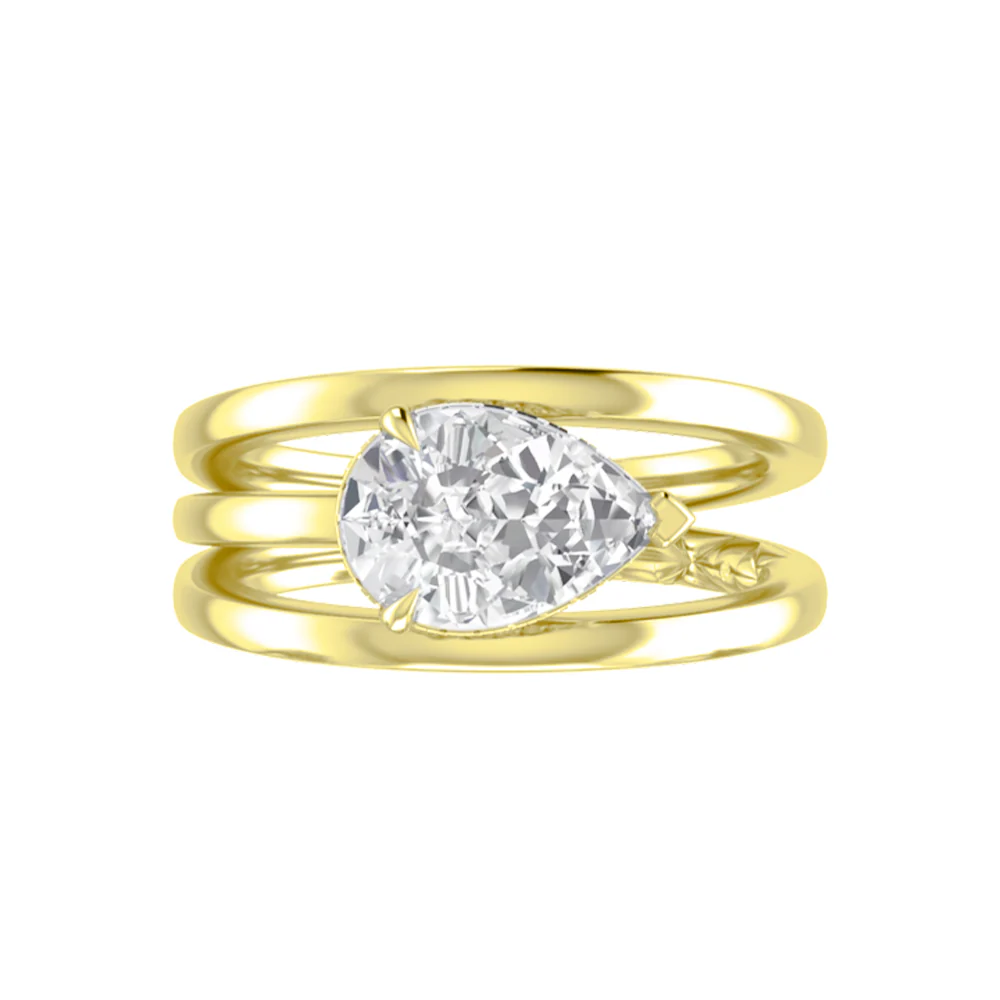 A.JAFFE 14K Diamond Engagement Ring MECPS3104L/211 - Image 2
