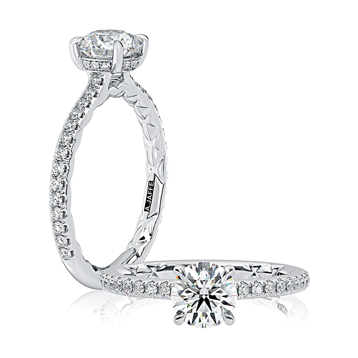 A.JAFFE 14K Diamond Engagement Ring MECRD2907Q - Image 3