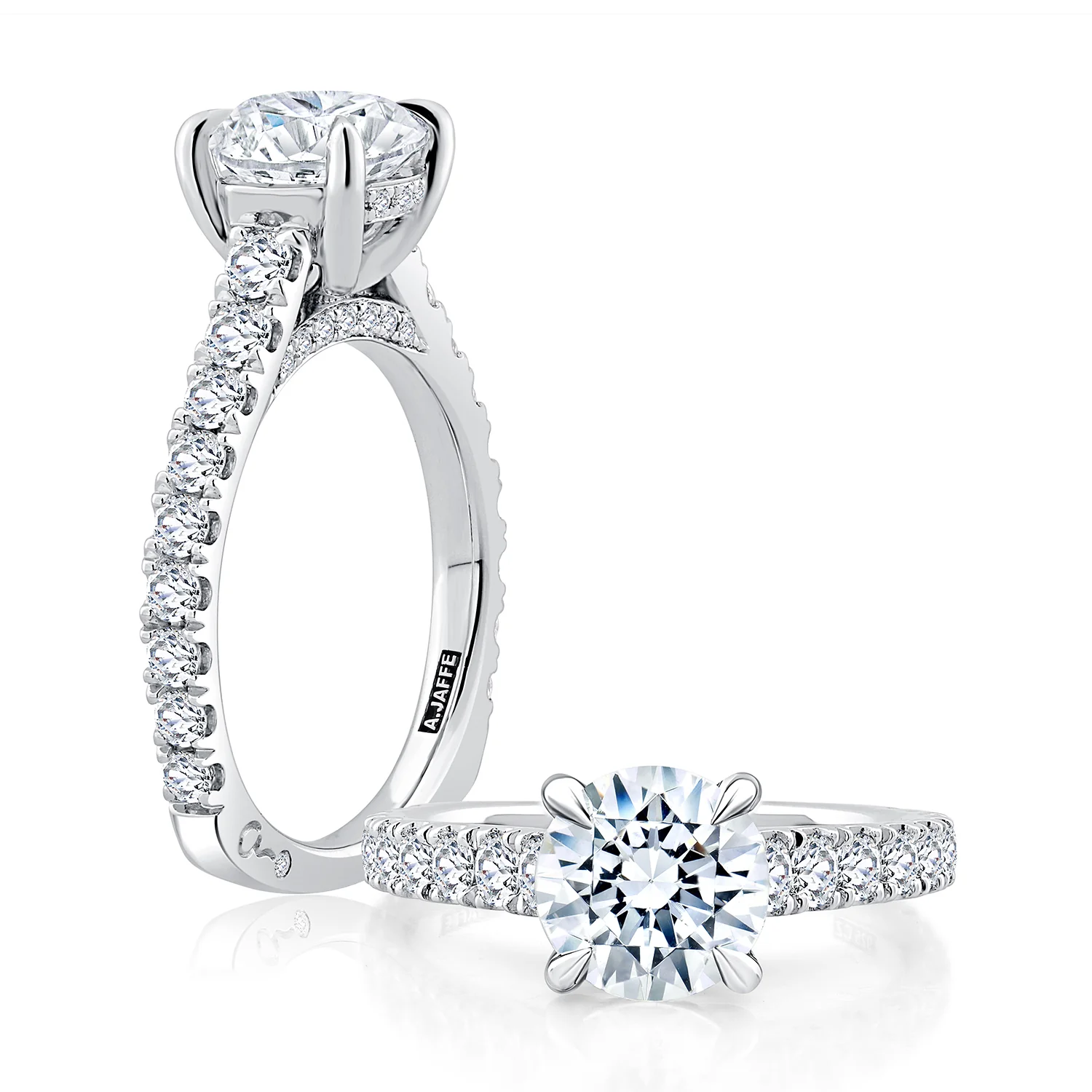 A.JAFFE 14K Diamond Engagement Ring - Image 3
