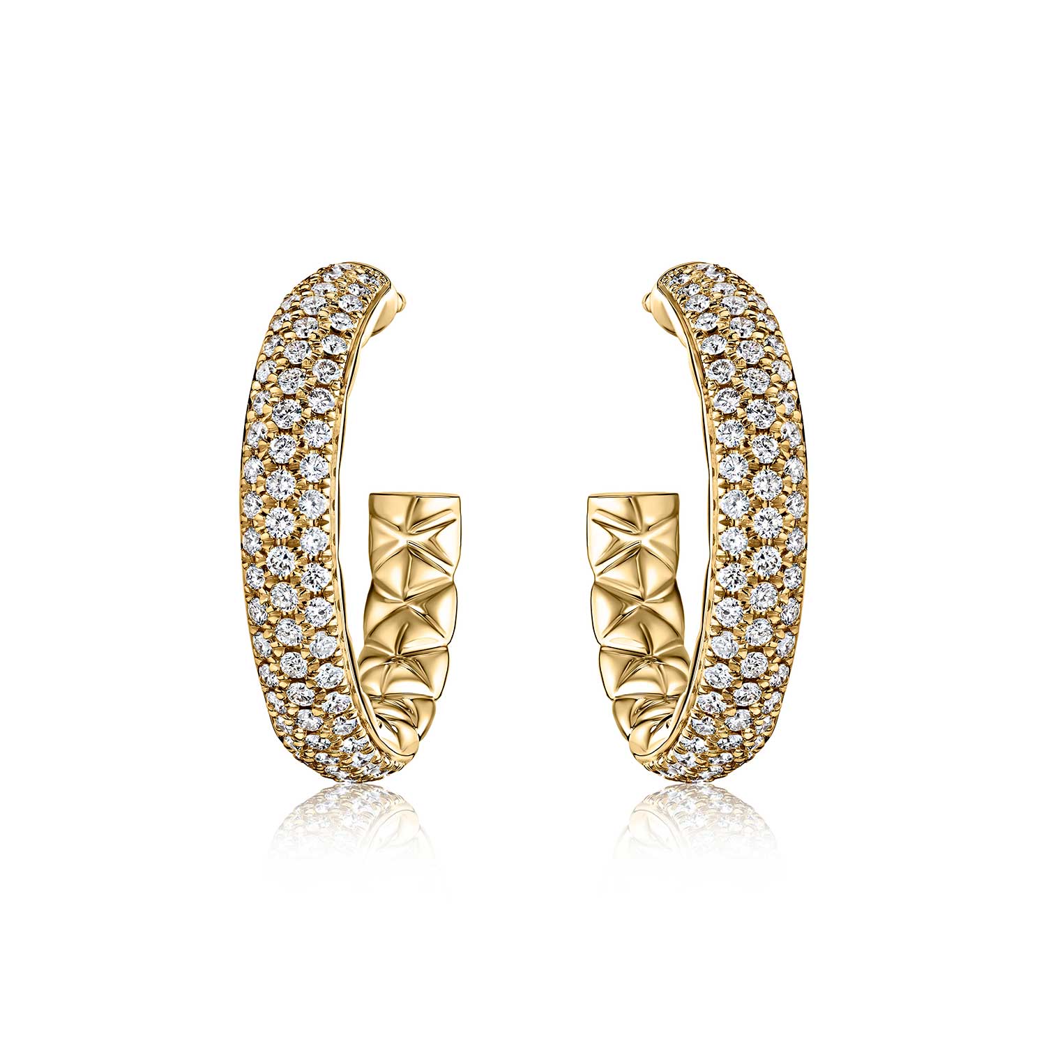 A.JAFFE 14K Diamond Hoop Earrings - Image 2