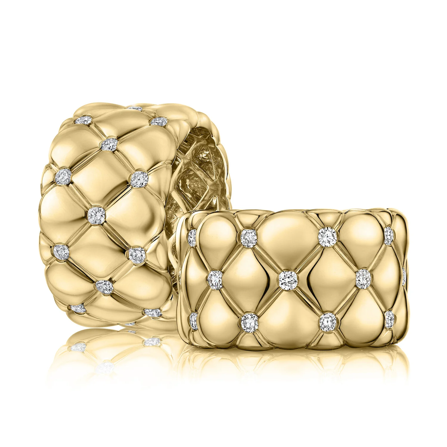 A JAFFE 14K Diamond Quilt Band - Image 2