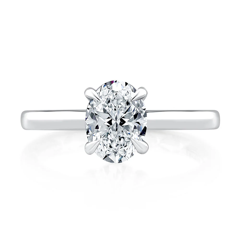 A.JAFFE 14K Diamond Solitaire Engagement Ring
