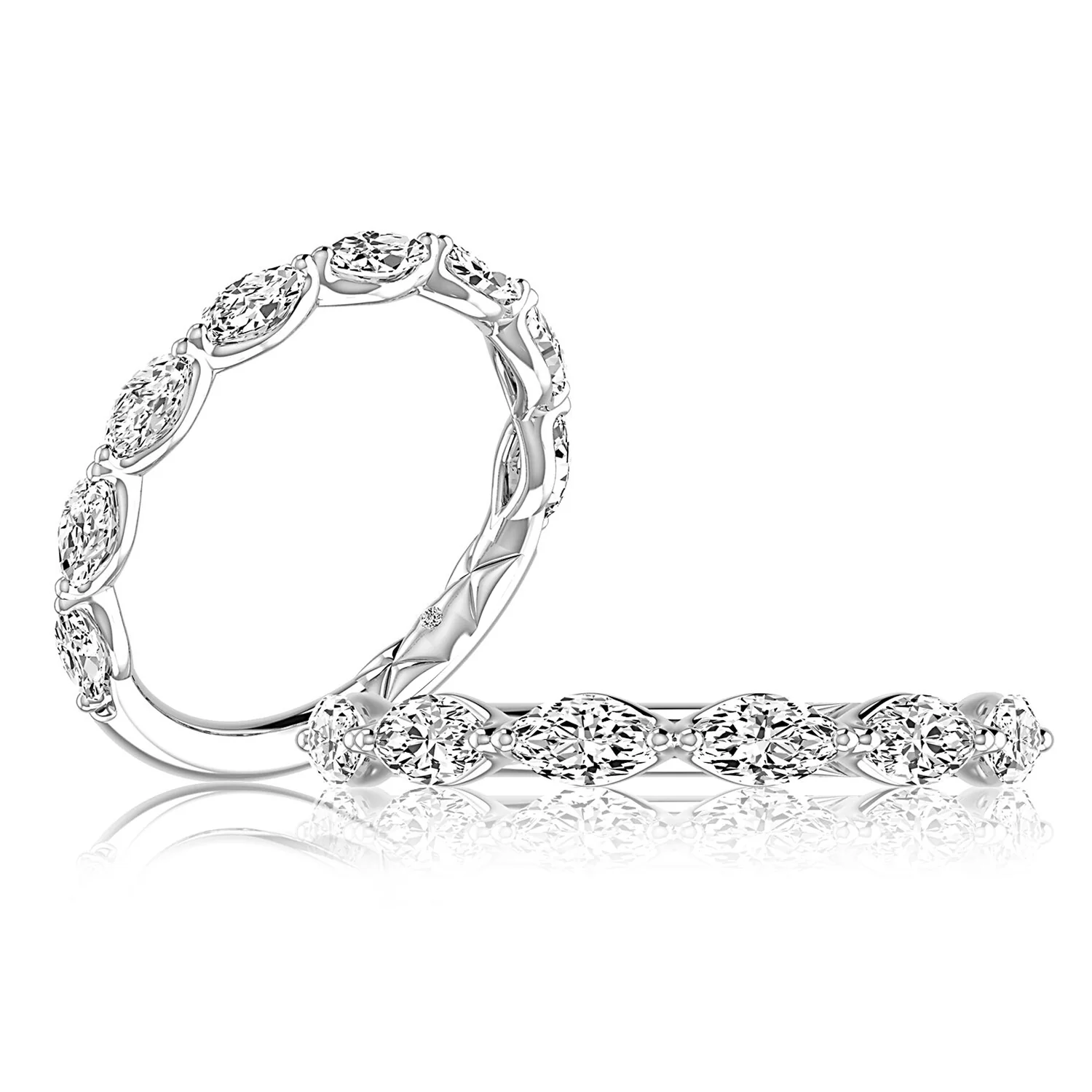A.JAFFE 14K Diamond Wedding Band - Image 3