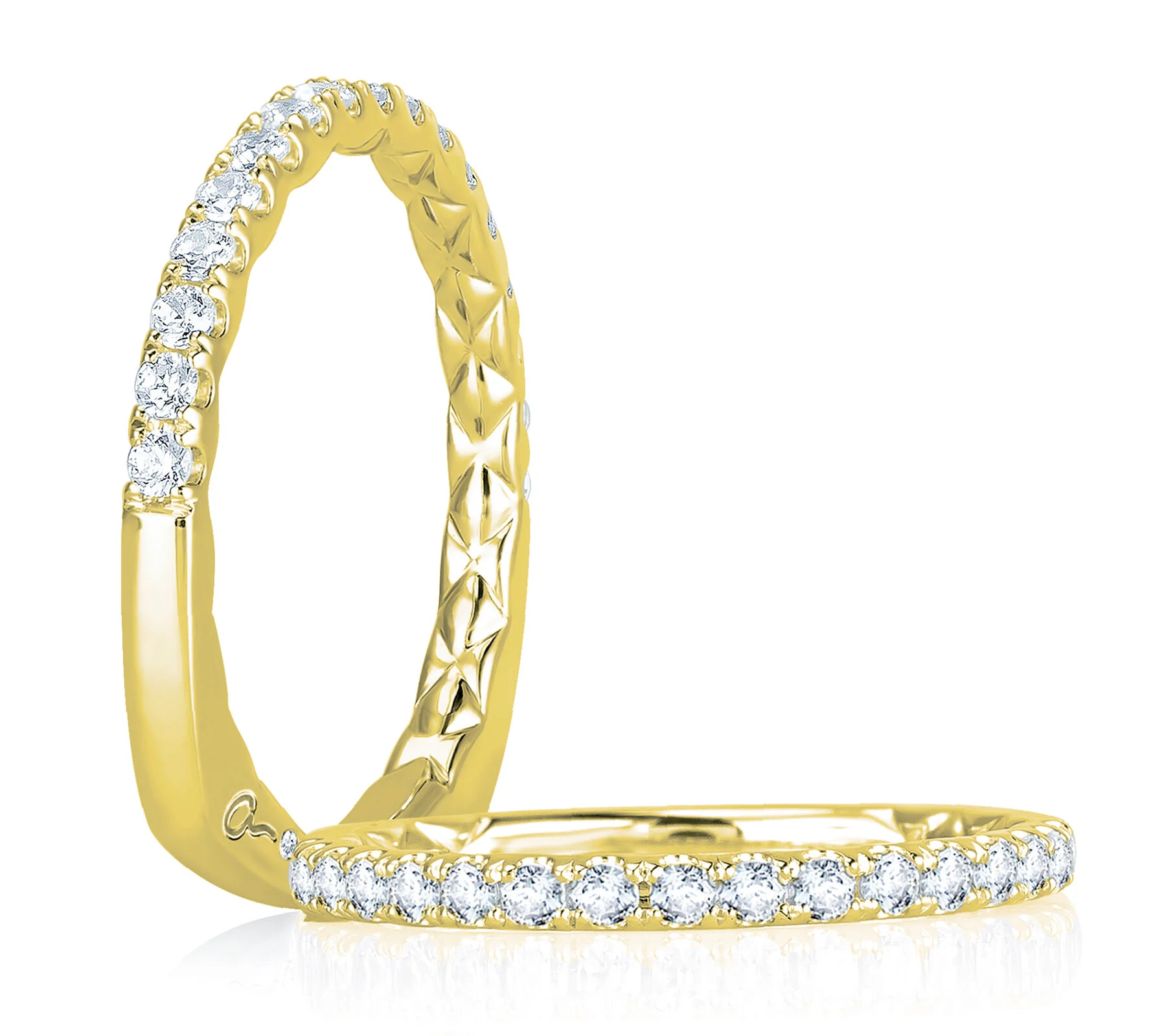 A.JAFFE 14K Diamond Wedding Band MRS755Q/31 - Image 3