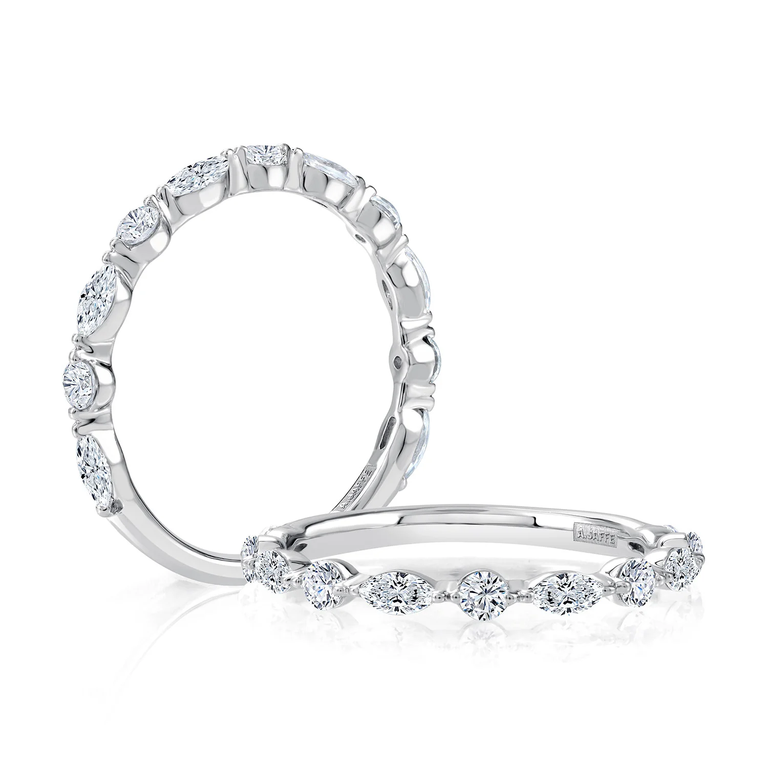 A.JAFFE 14K Diamond Wedding Band - Image 3