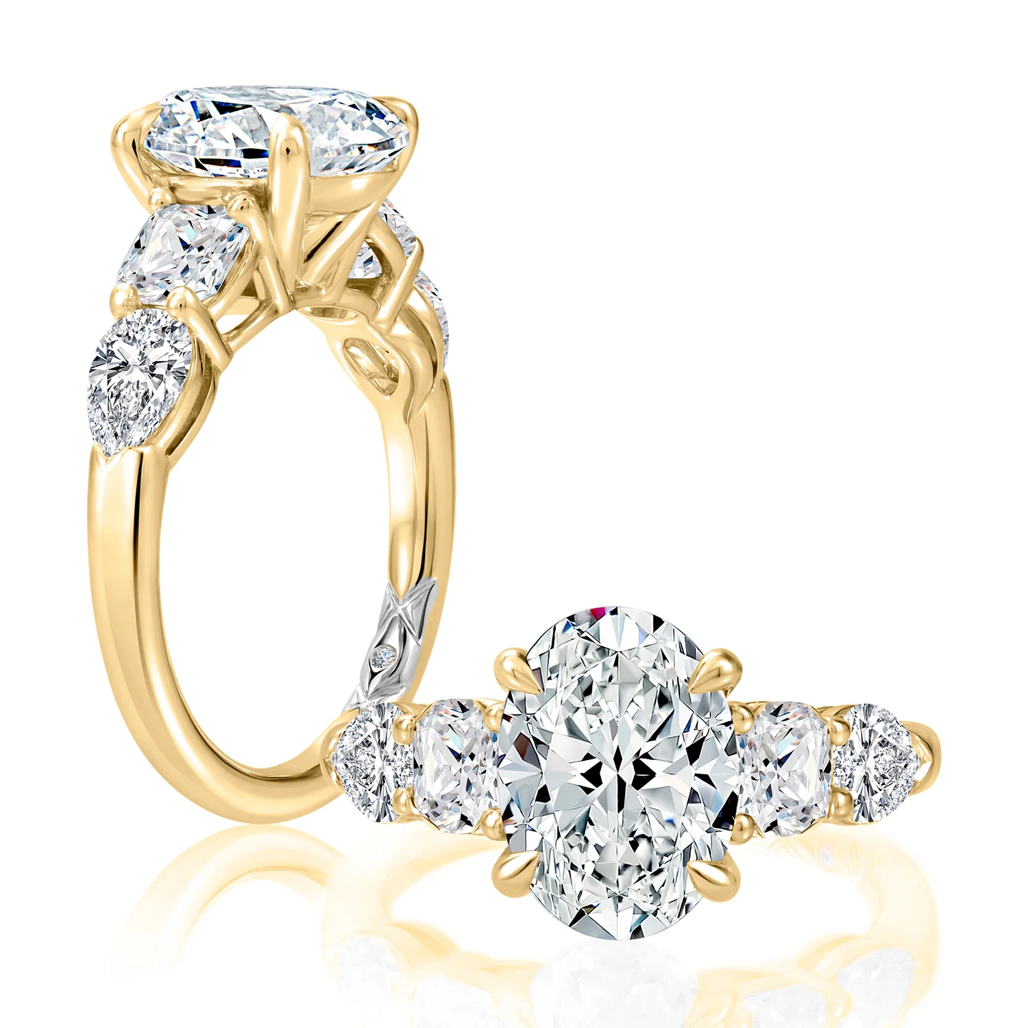 A.JAFFE 14K Gold Diamond Engagement Ring - Image 3