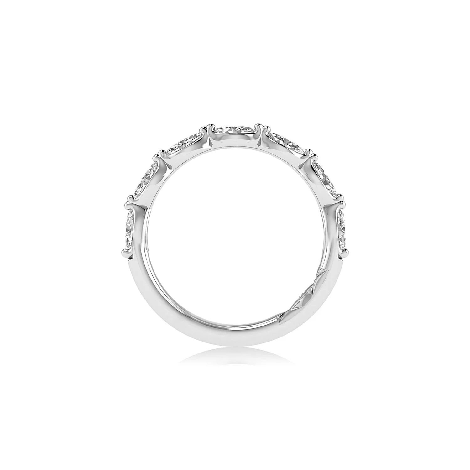 A.JAFFE 14K White Gold Diamond Wedding Band - Image 2