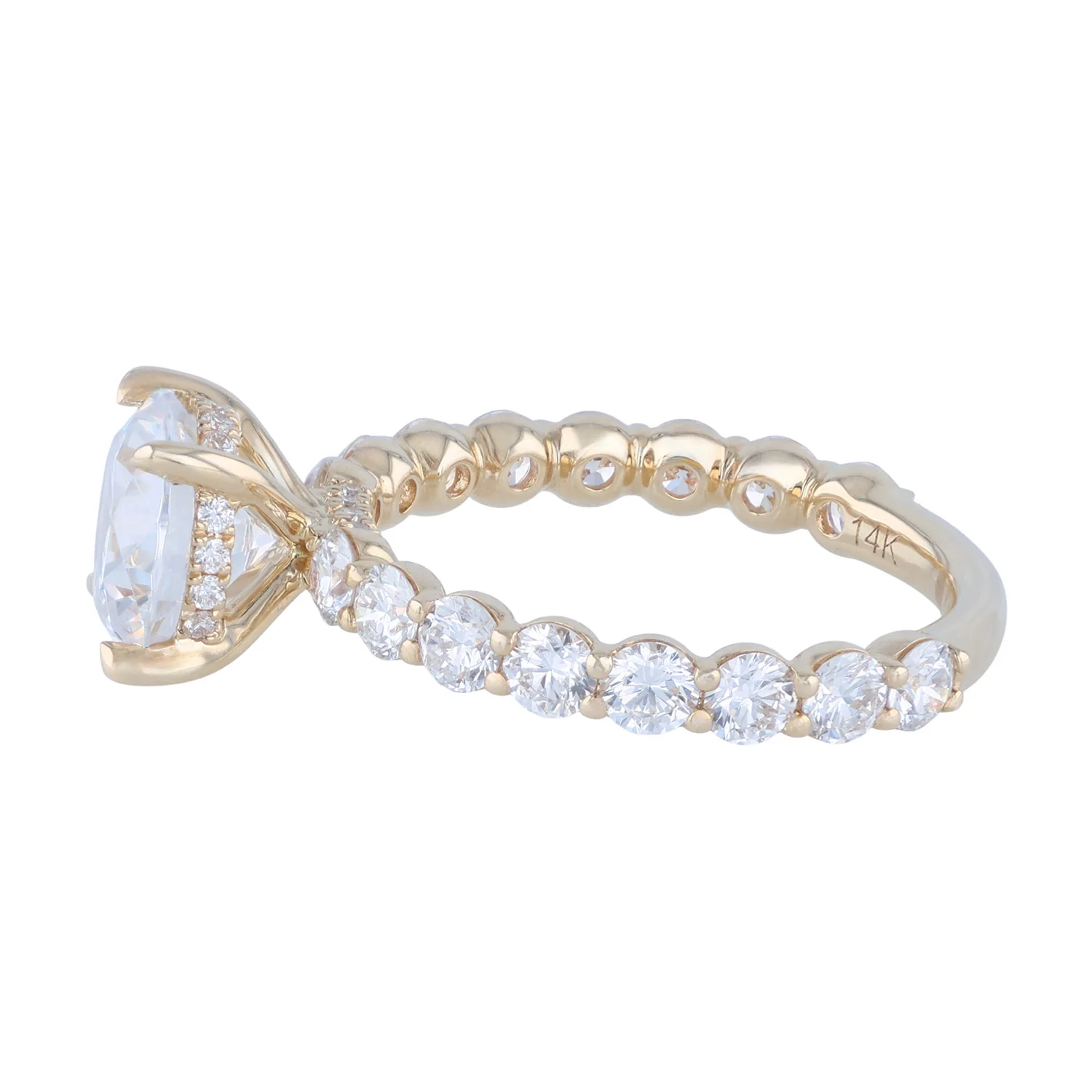 A.JAFFE 14K Yellow Diamond Engagement Ring - Image 2