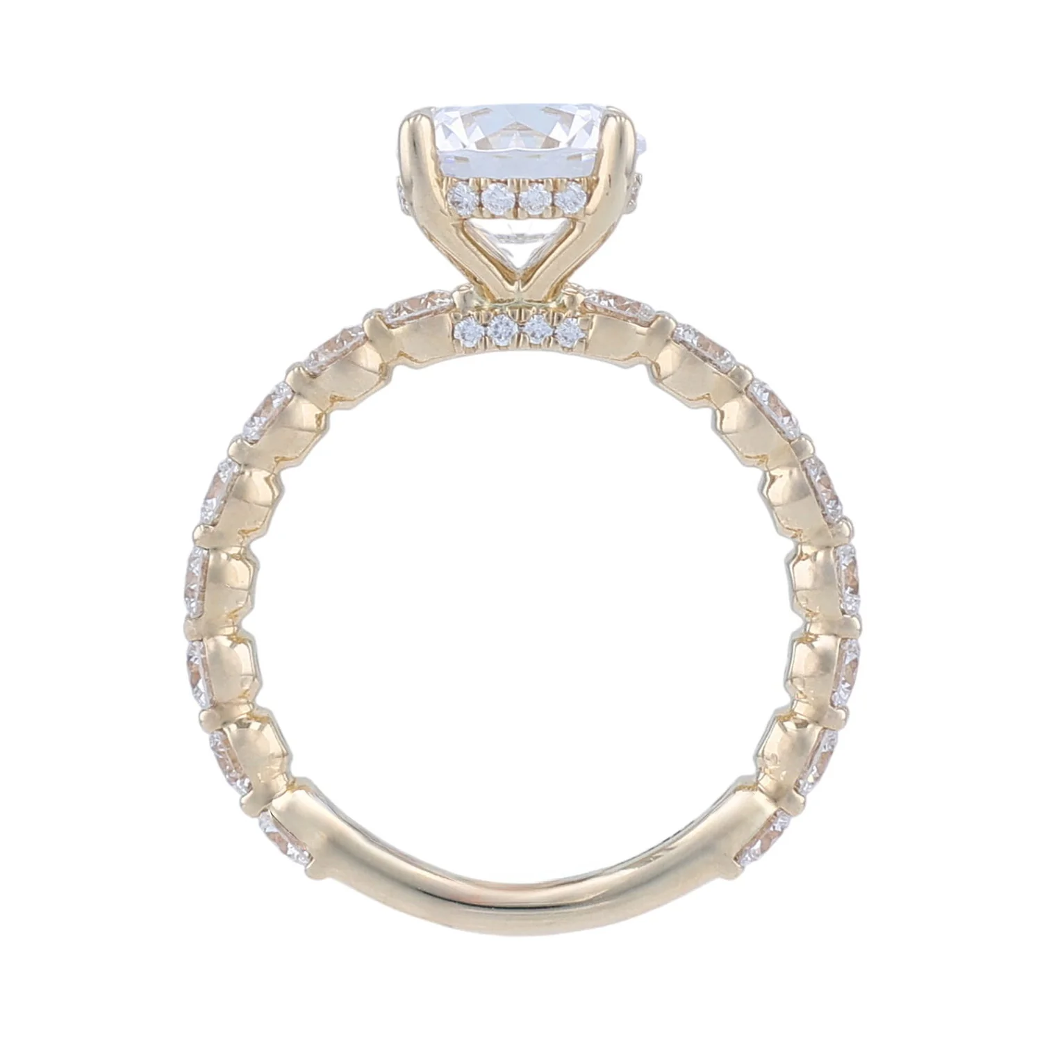 A.JAFFE 14K Yellow Diamond Engagement Ring - Image 3