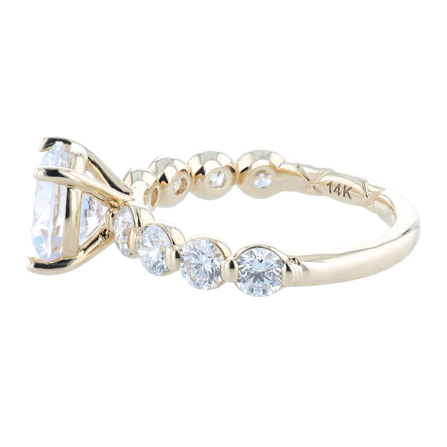 A.JAFFE 14K Yellow Gold Diamond Engagement Ring - Image 2