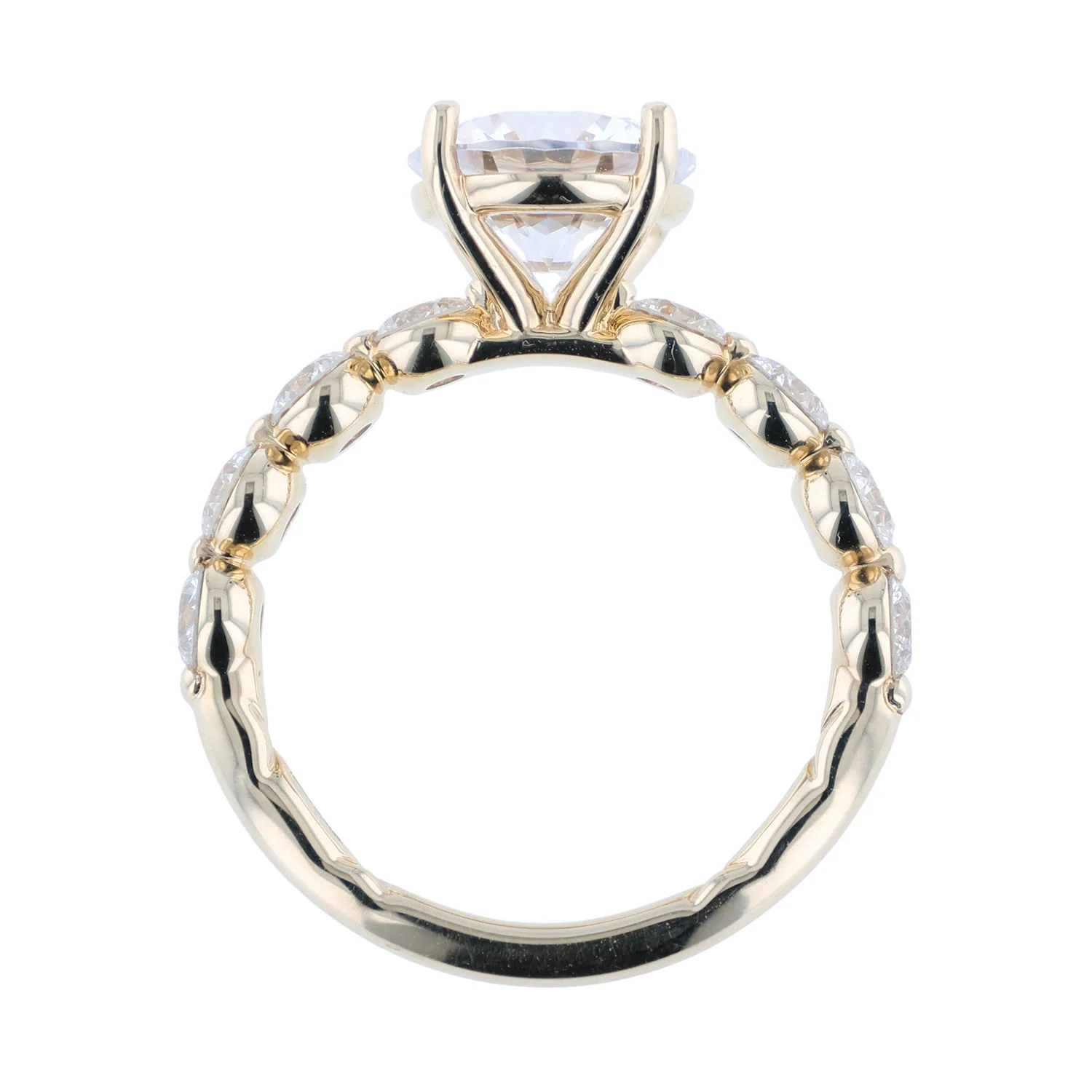 A.JAFFE 14K Yellow Gold Diamond Engagement Ring - Image 3