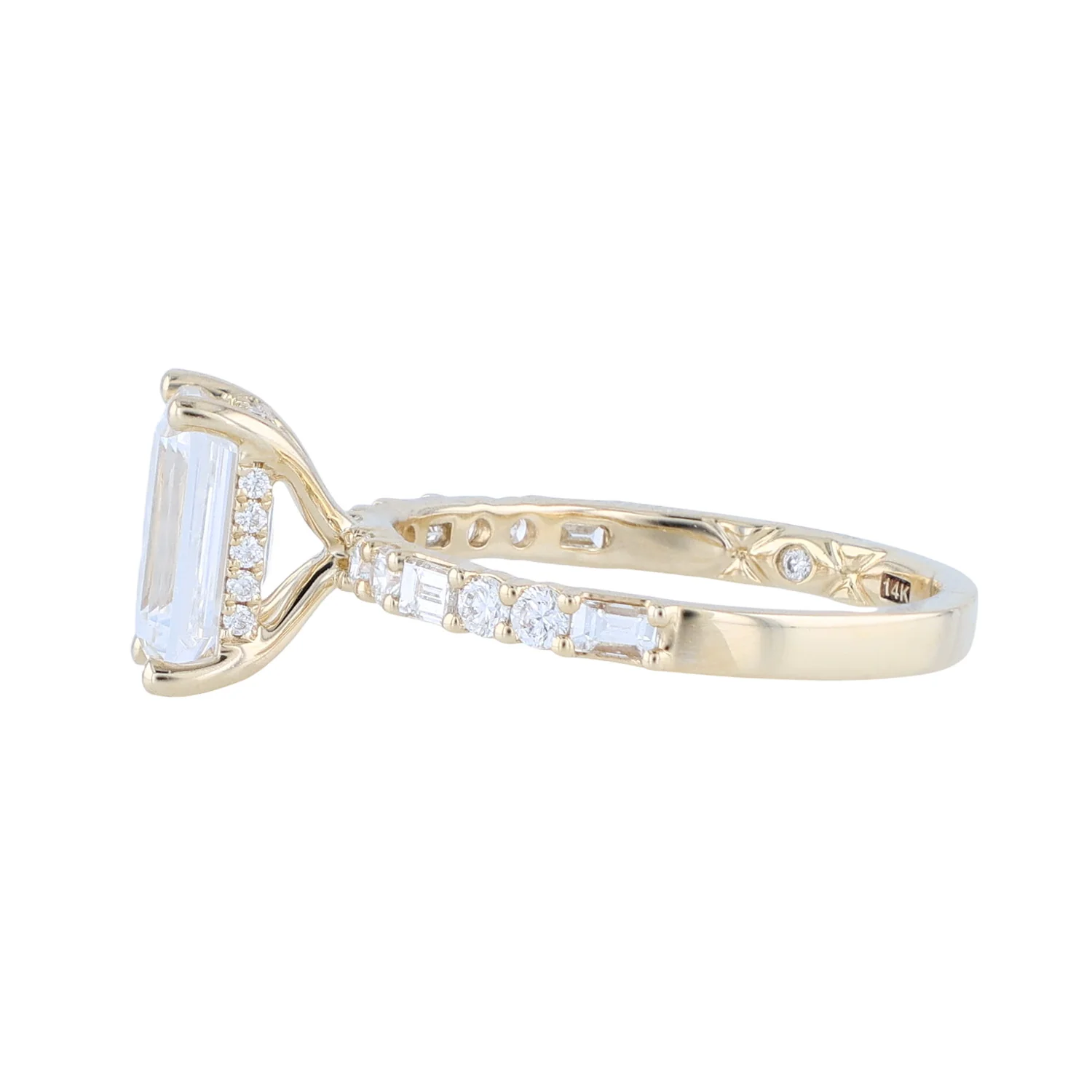 A.JAFFE 14K Yellow Gold Engagement Ring - Image 2