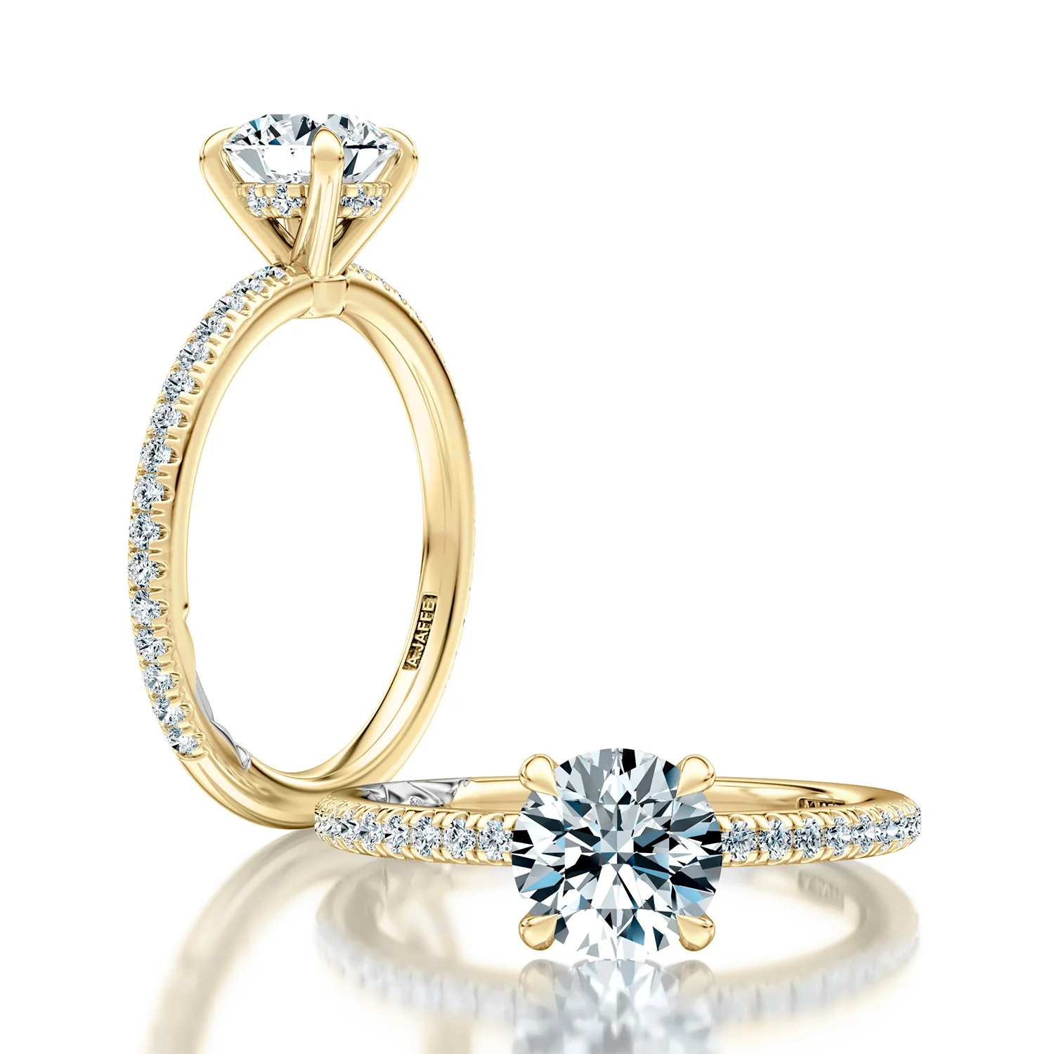 A.JAFFE 14K Diamond Engagement Ring MECRD2567/124 - Image 2