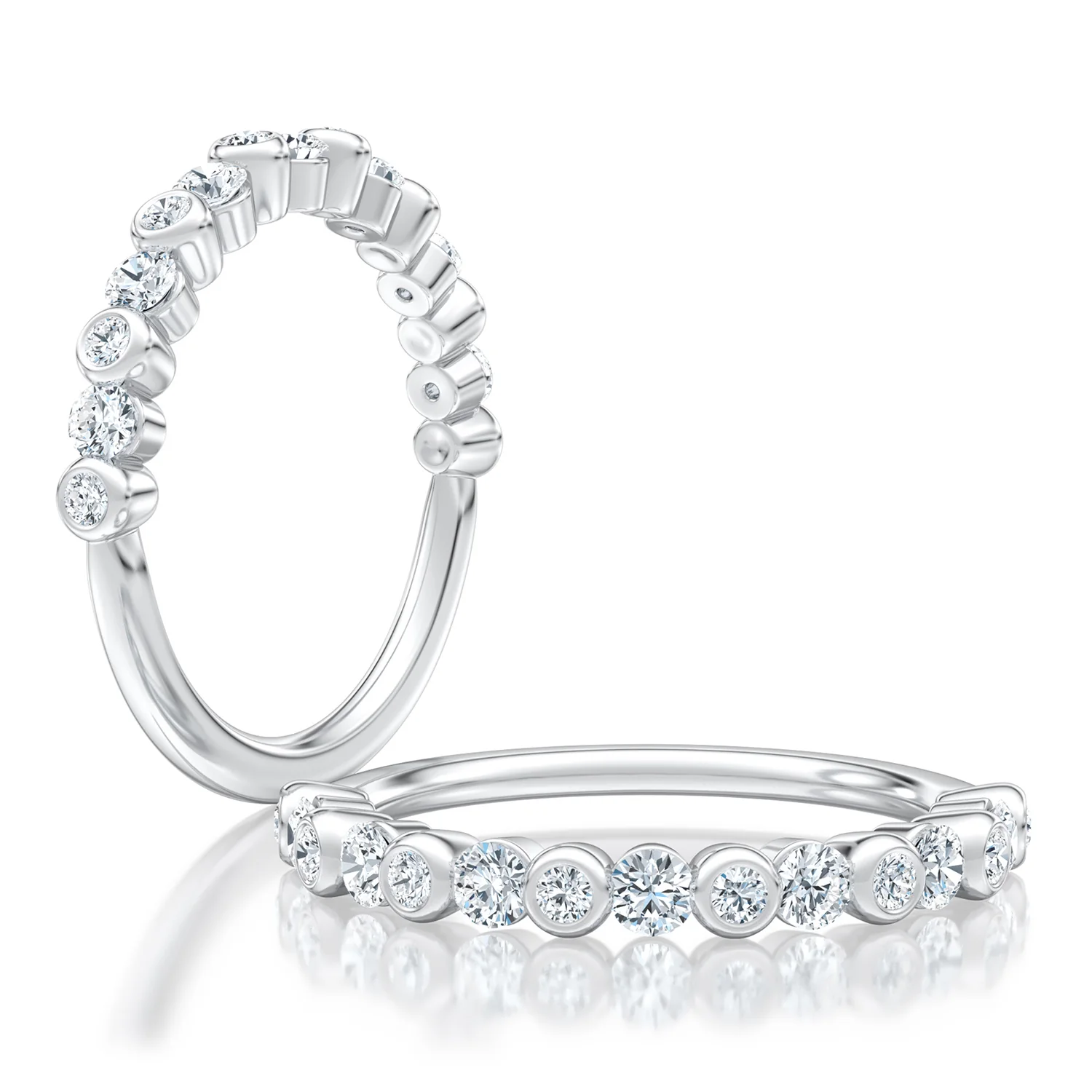 A.JAFFE 14K Diamond Wedding Band - Image 3