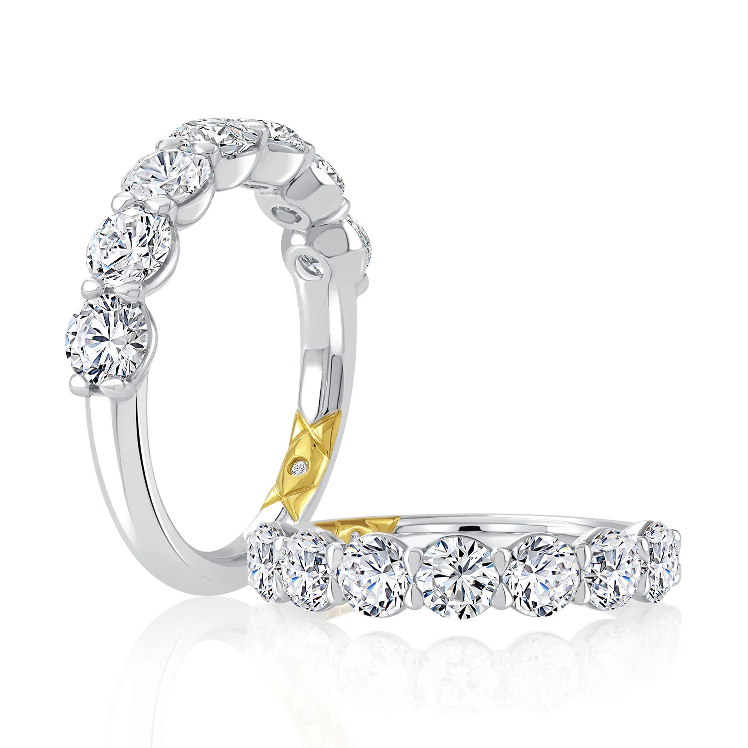 A.JAFFE Lotus Diamond Seven Stone Band WRRDF1625LH/231 - Image 3
