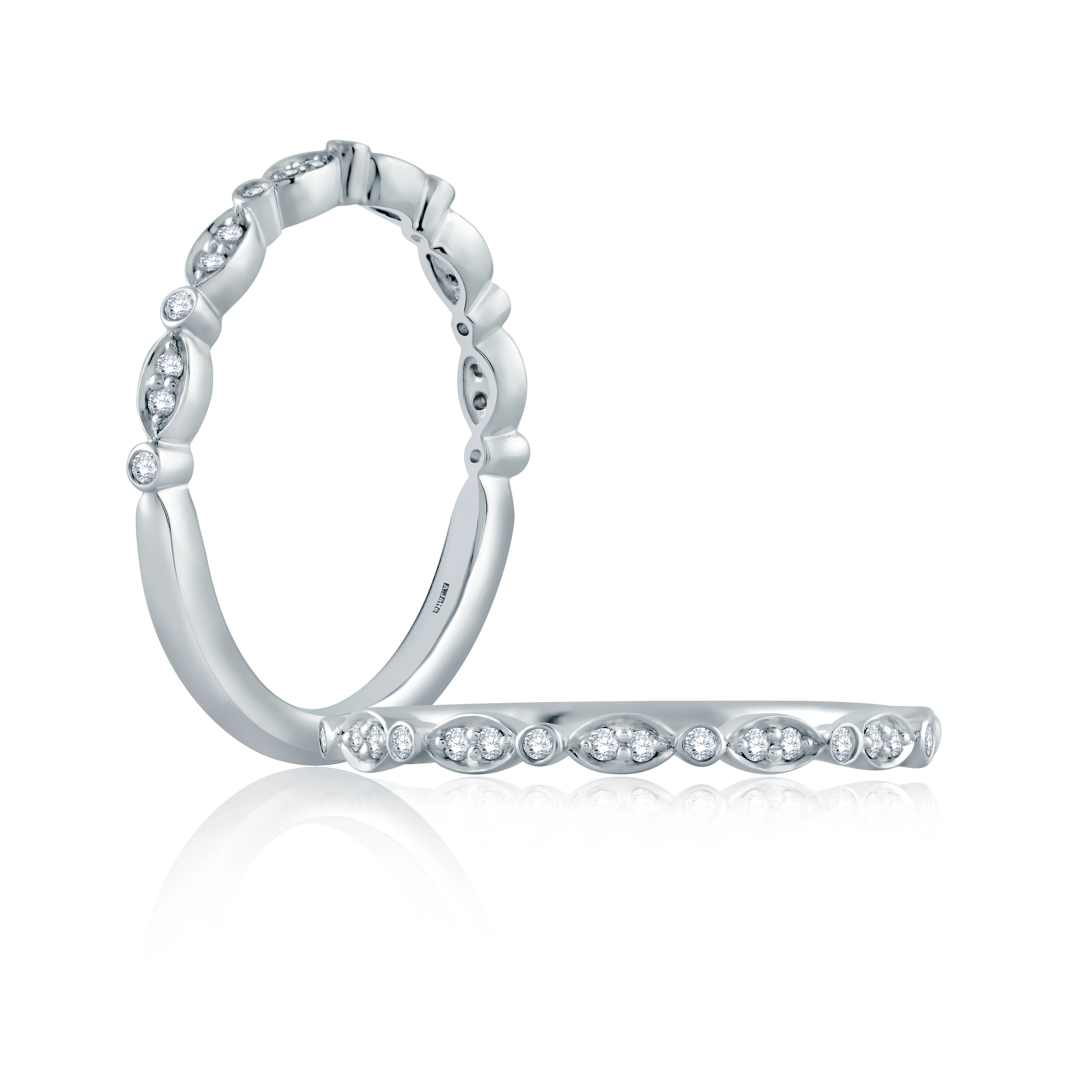 A.JAFFE 14K Stackable Diamond Wedding Band WR1055/10 - Image 3