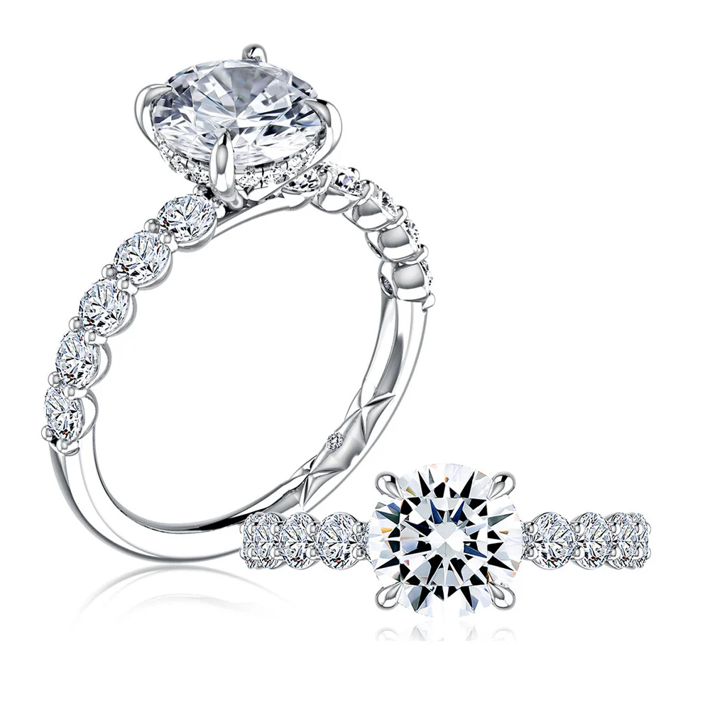 A.JAFFE Platinum Diamond Engagement Ring - Image 3