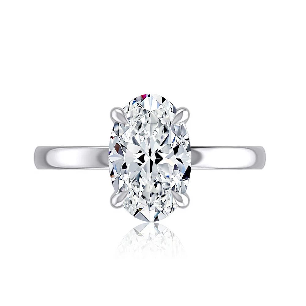 A.JAFFE Platinum Diamond Solitaire Engagement Ring