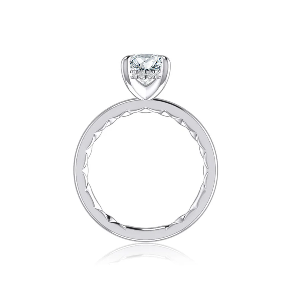 A.JAFFE Platinum Diamond Solitaire Engagement Ring - Image 2