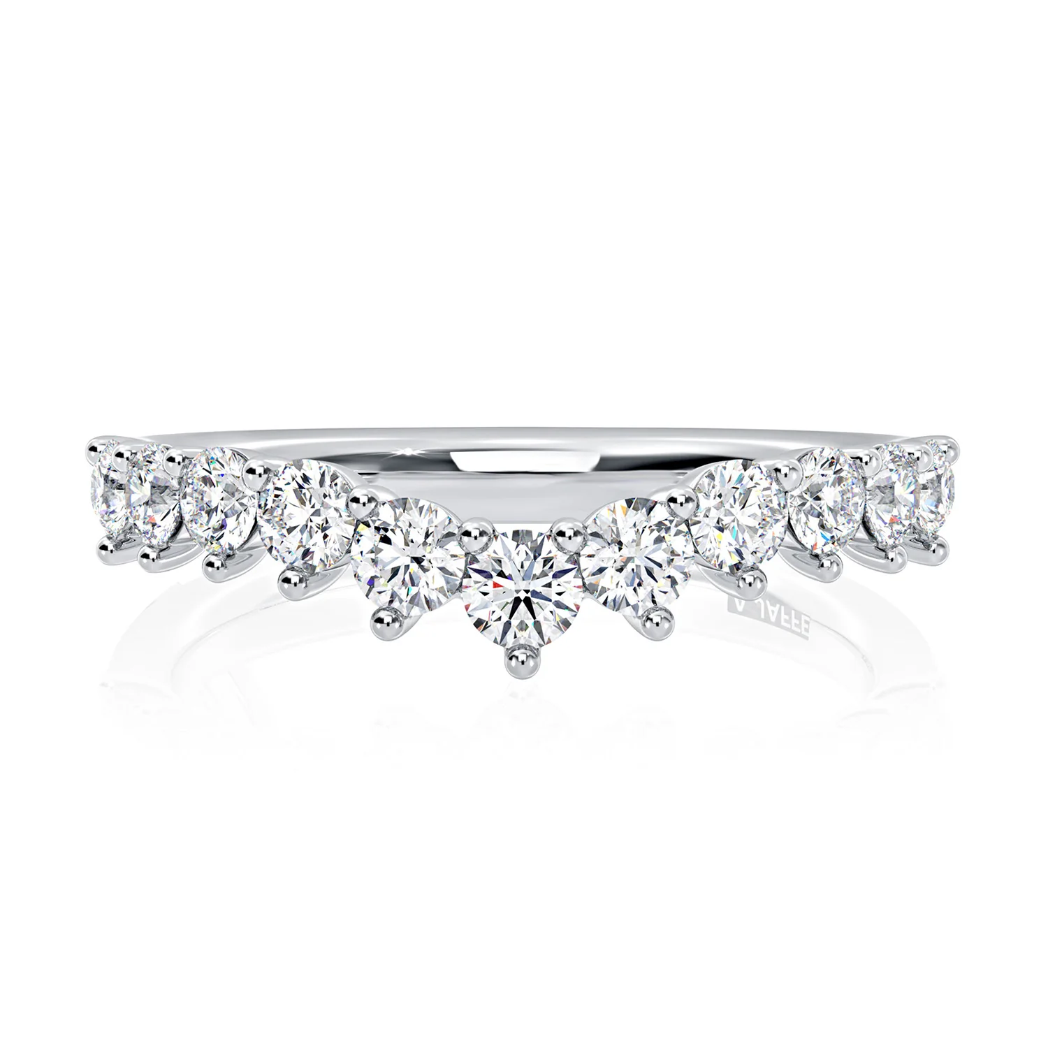 A.JAFFE Platinum Diamond Wedding Band