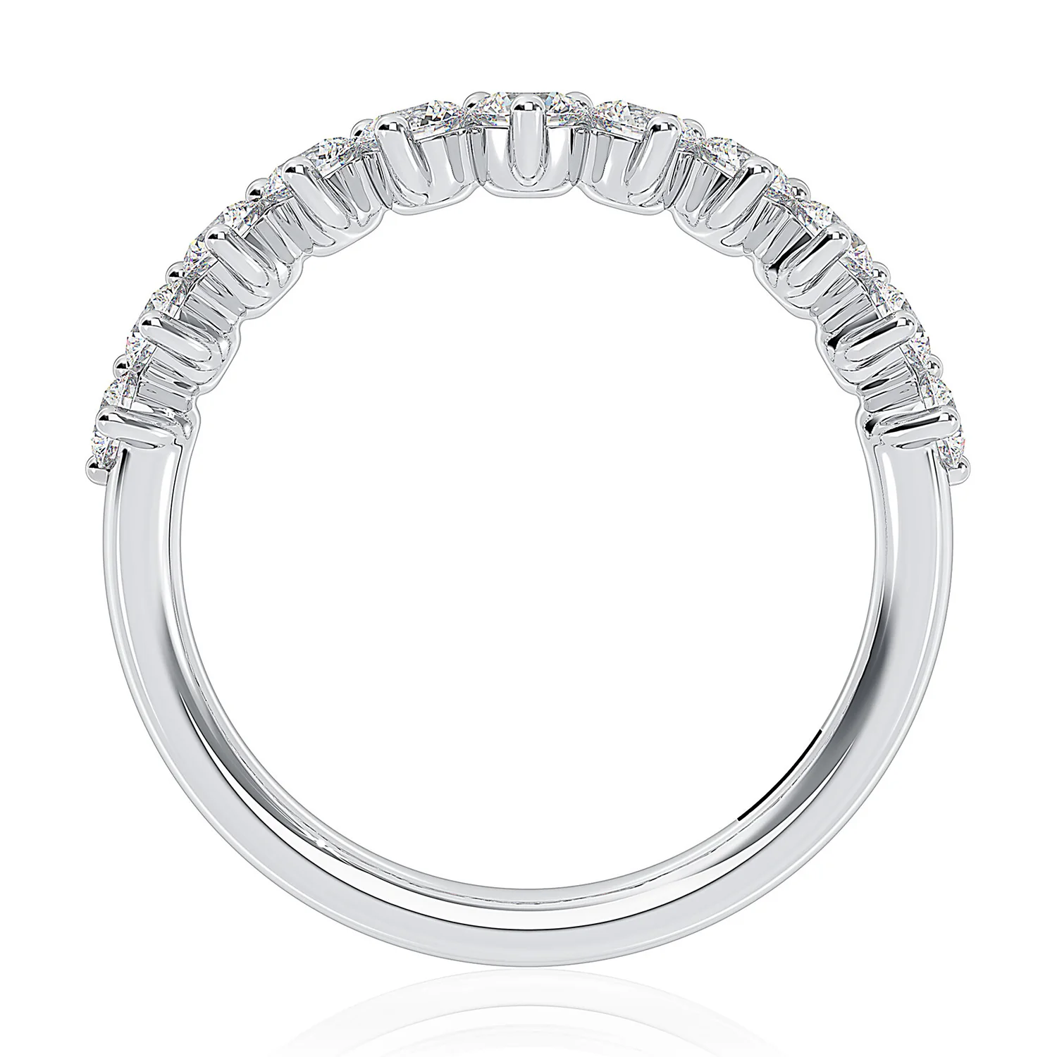 A.JAFFE Platinum Diamond Wedding Band - Image 2