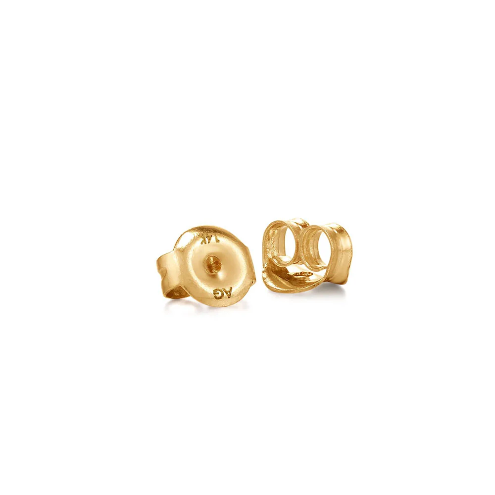 Aurelie Gi 14K Emmie Emerald and Diamond Stud Earrings - Image 4