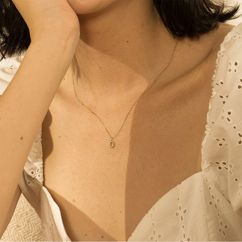 Aurelie Gi 14K Initial D Charm Diamond Pendant - Image 3