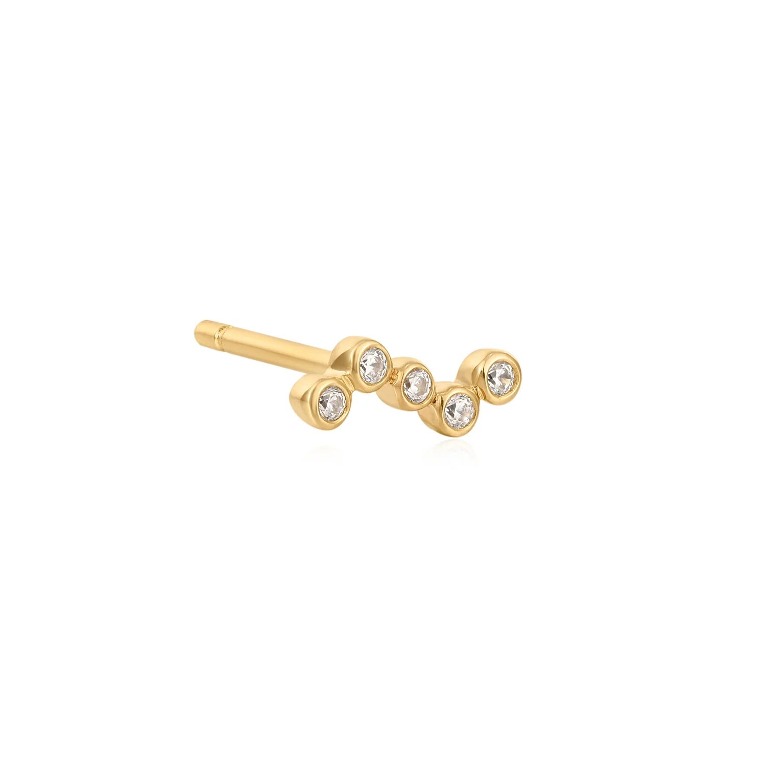 Aurelie Gi 14K Eloise Diamond Wave Single Stud Earring