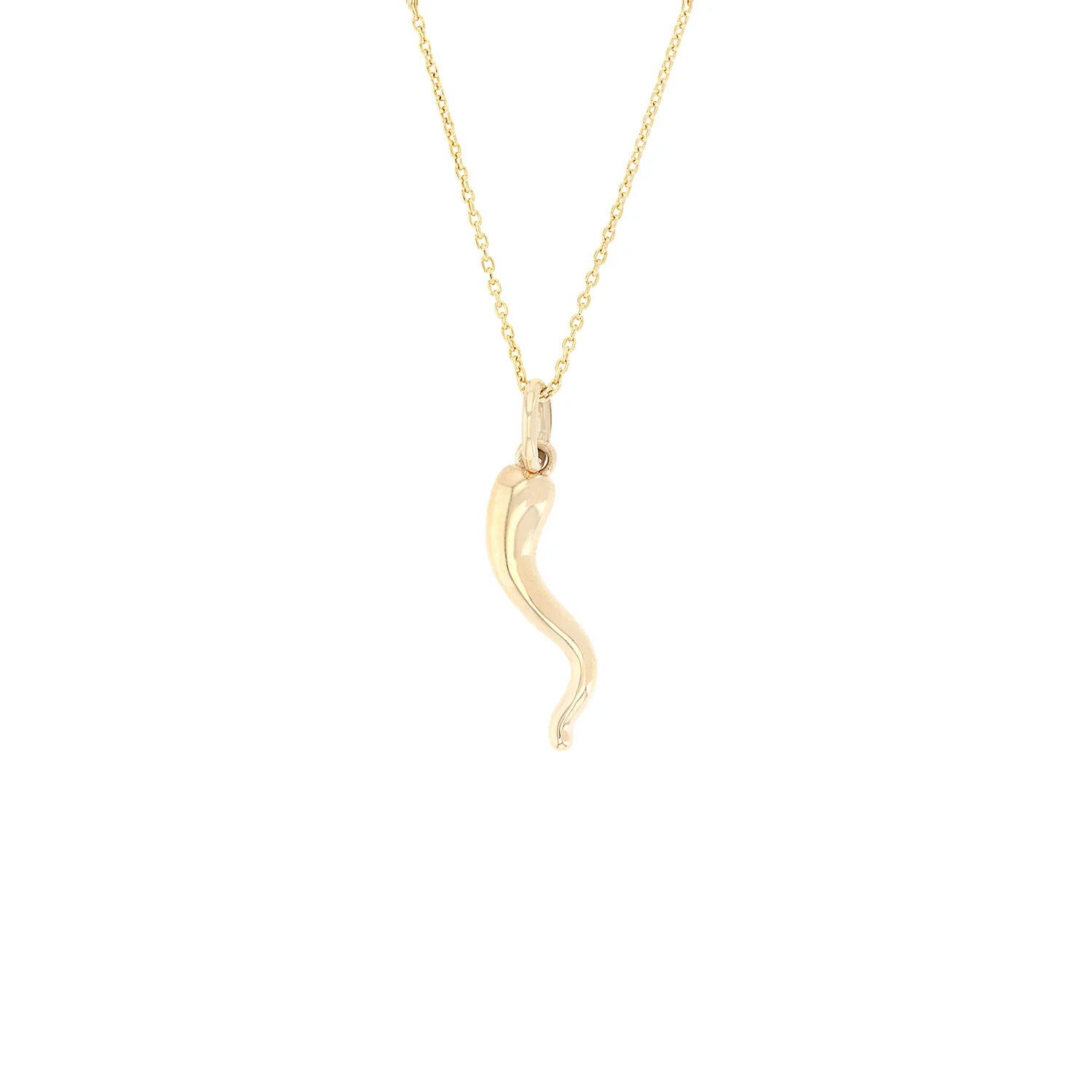 Bella Cosa Custom 14K Medium Italian Horn Pendant