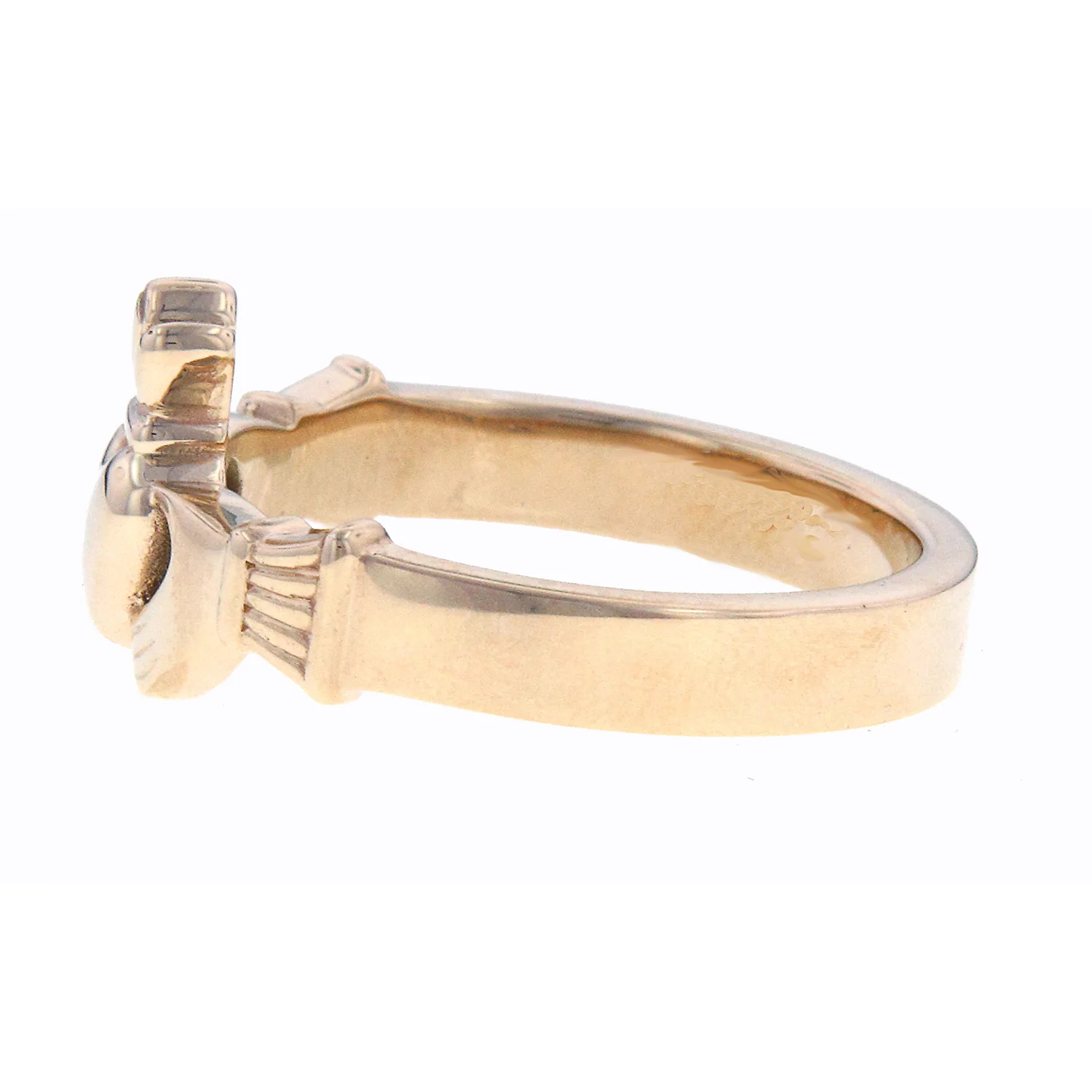 Bella Cosa Custom 14K Men's Claddagh Ring - Image 2