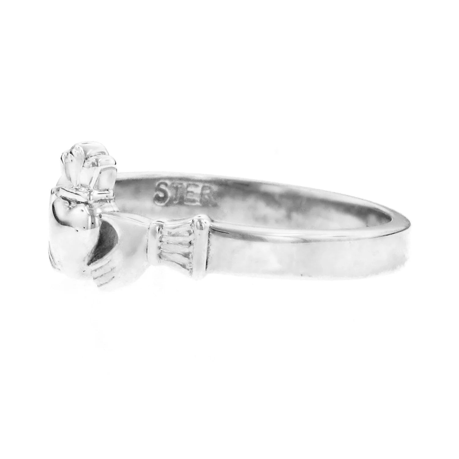 Bella Cosa Custom Sterling Silver Claddagh Ring - Image 2