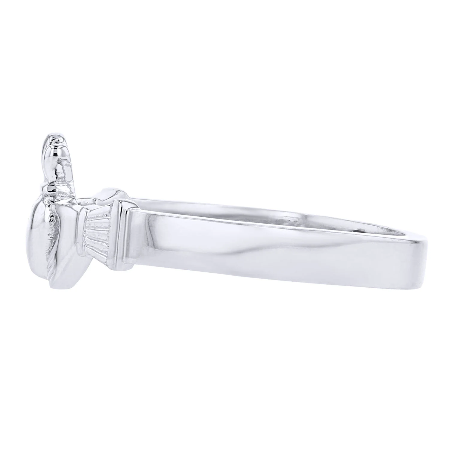 Bella Cosa Custom Sterling Silver Ladies Claddagh Ring - Image 2