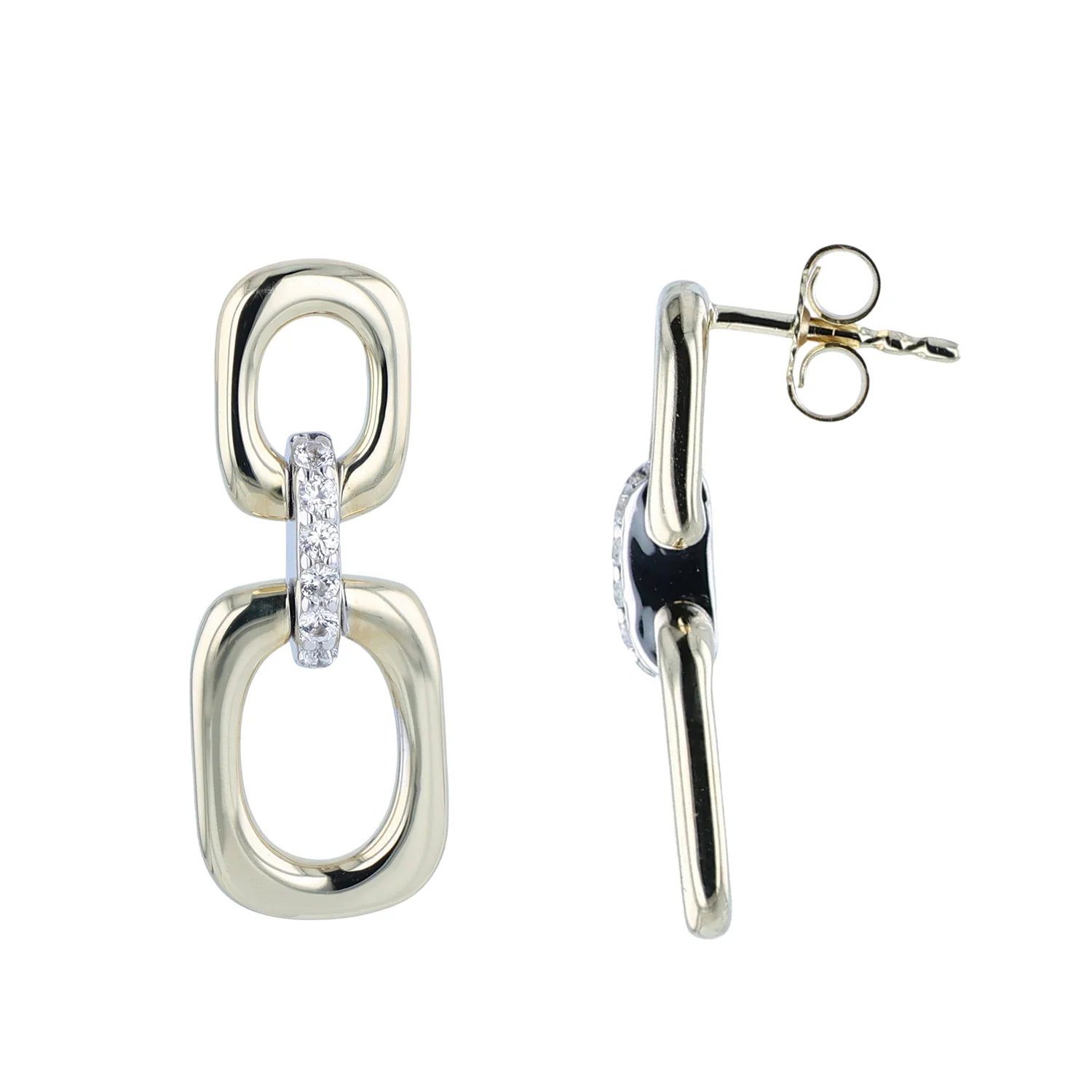 Breuning Sterling Silver White Sapphire Earrings - Image 2