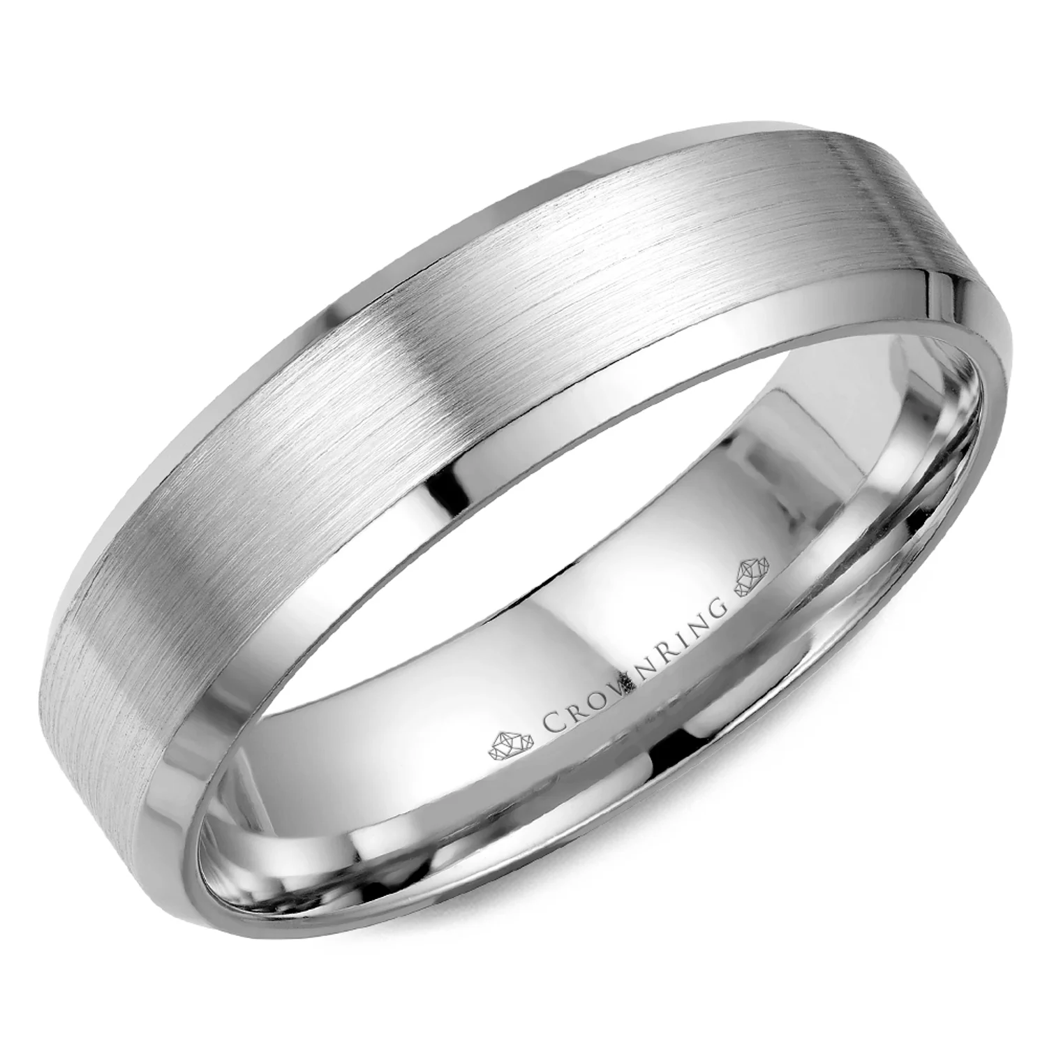CrownRing Platinum Classic Wedding Band