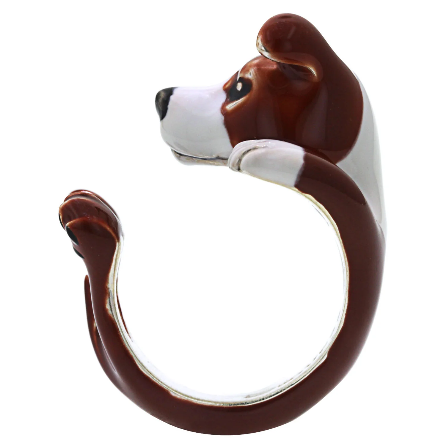 Dog Fever Enamel American Staffordshire Hug Ring - Image 2