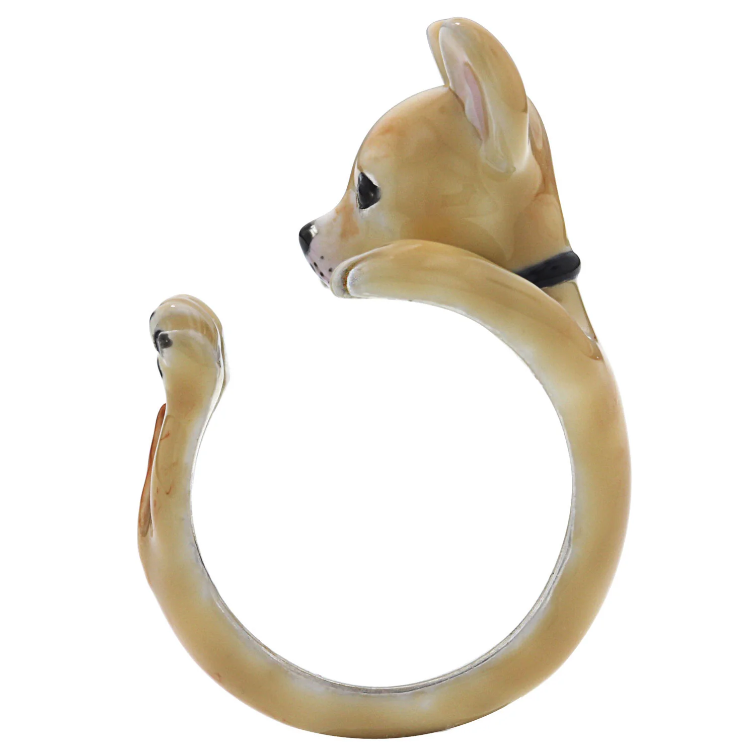 Dog Fever Enamel Chihuahua Hug Ring - Image 2