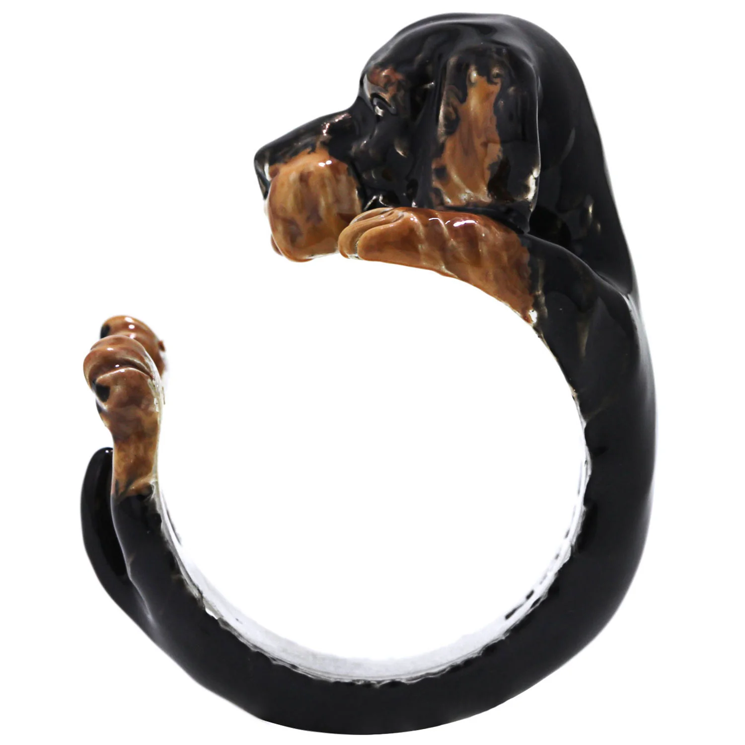 Dog Fever Enamel Dachshund Hug Ring - Image 2