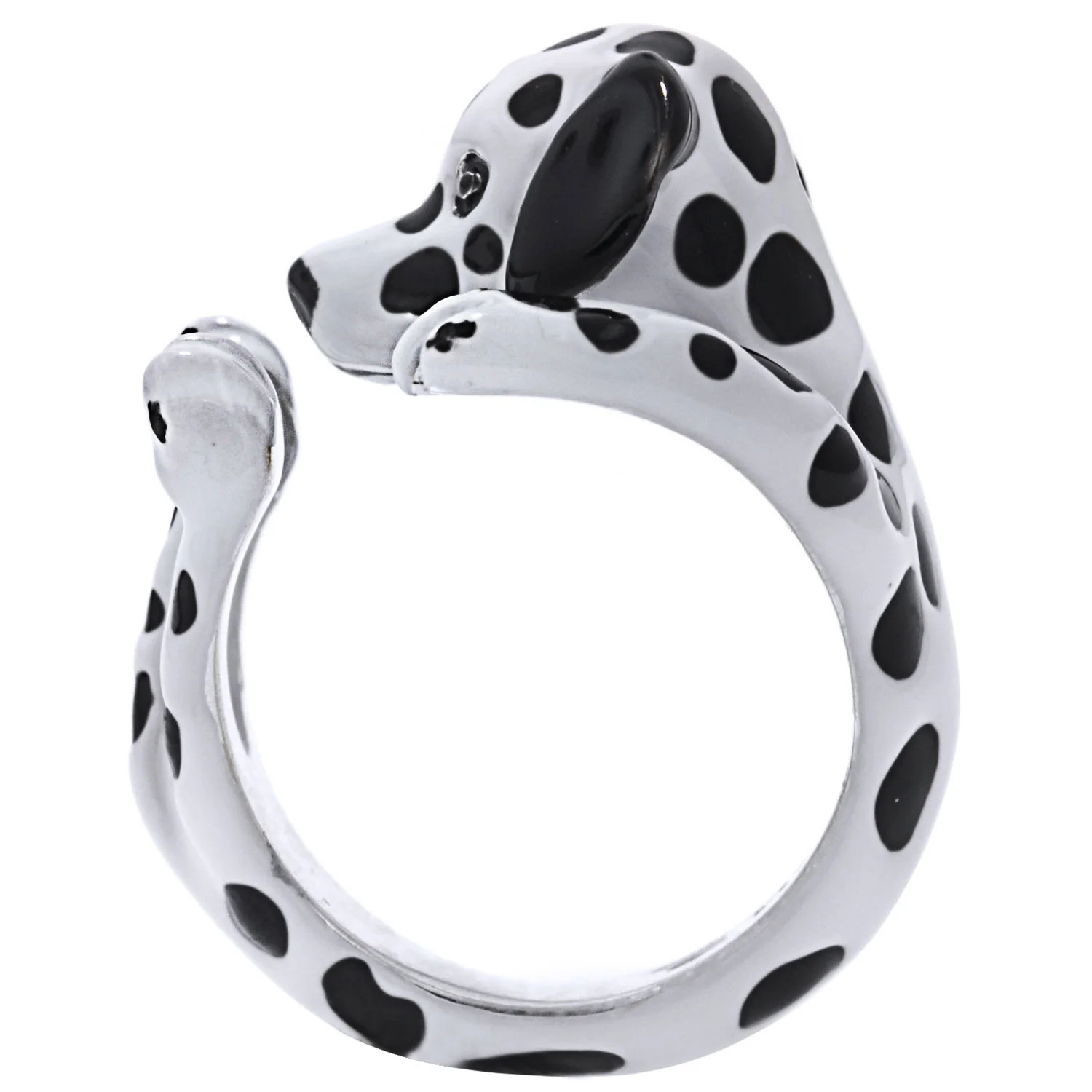 Dog Fever Enamel Dalmatian Hug Ring - Image 2