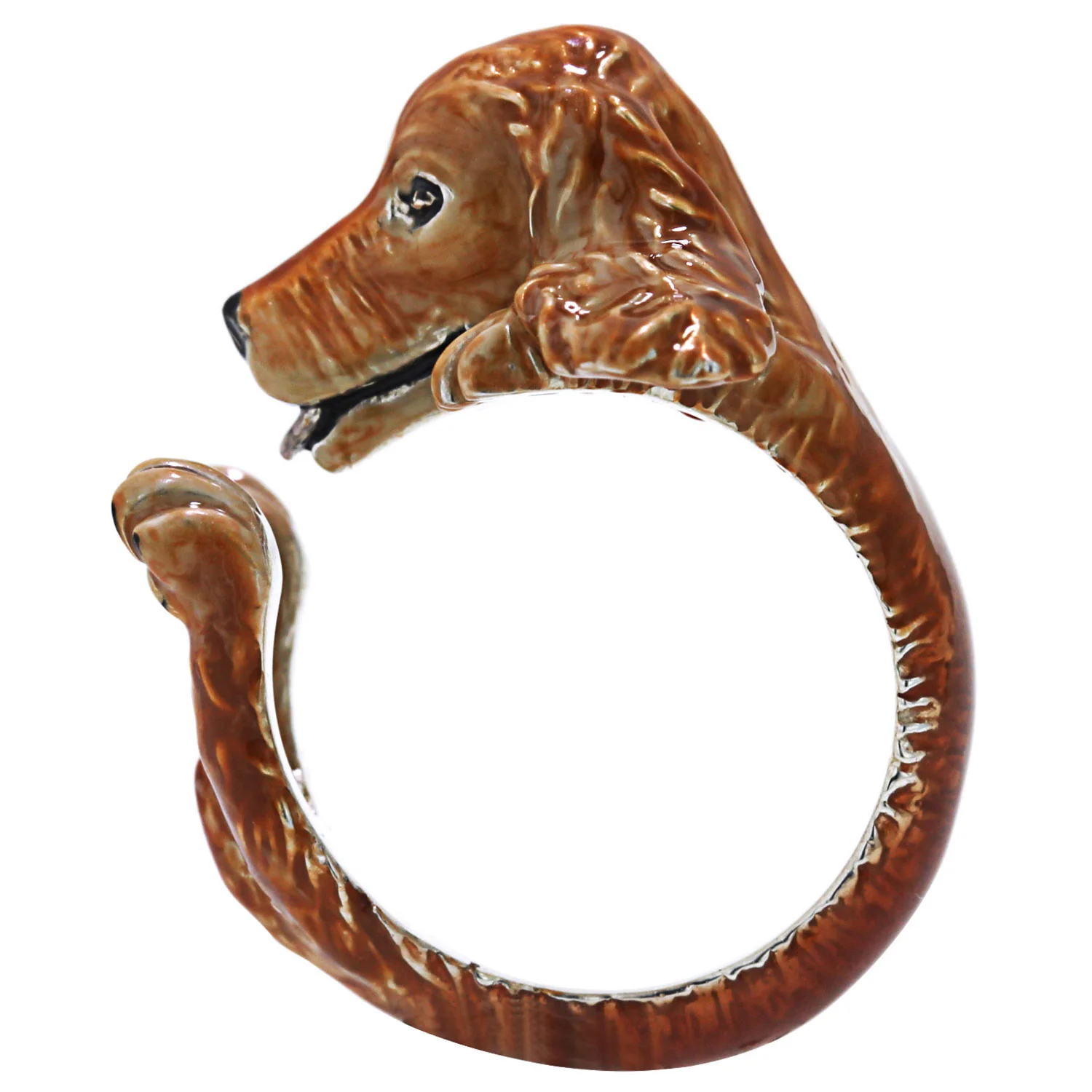 Dog Fever Enamel English Cocker Spaniel Hug Ring - Image 2