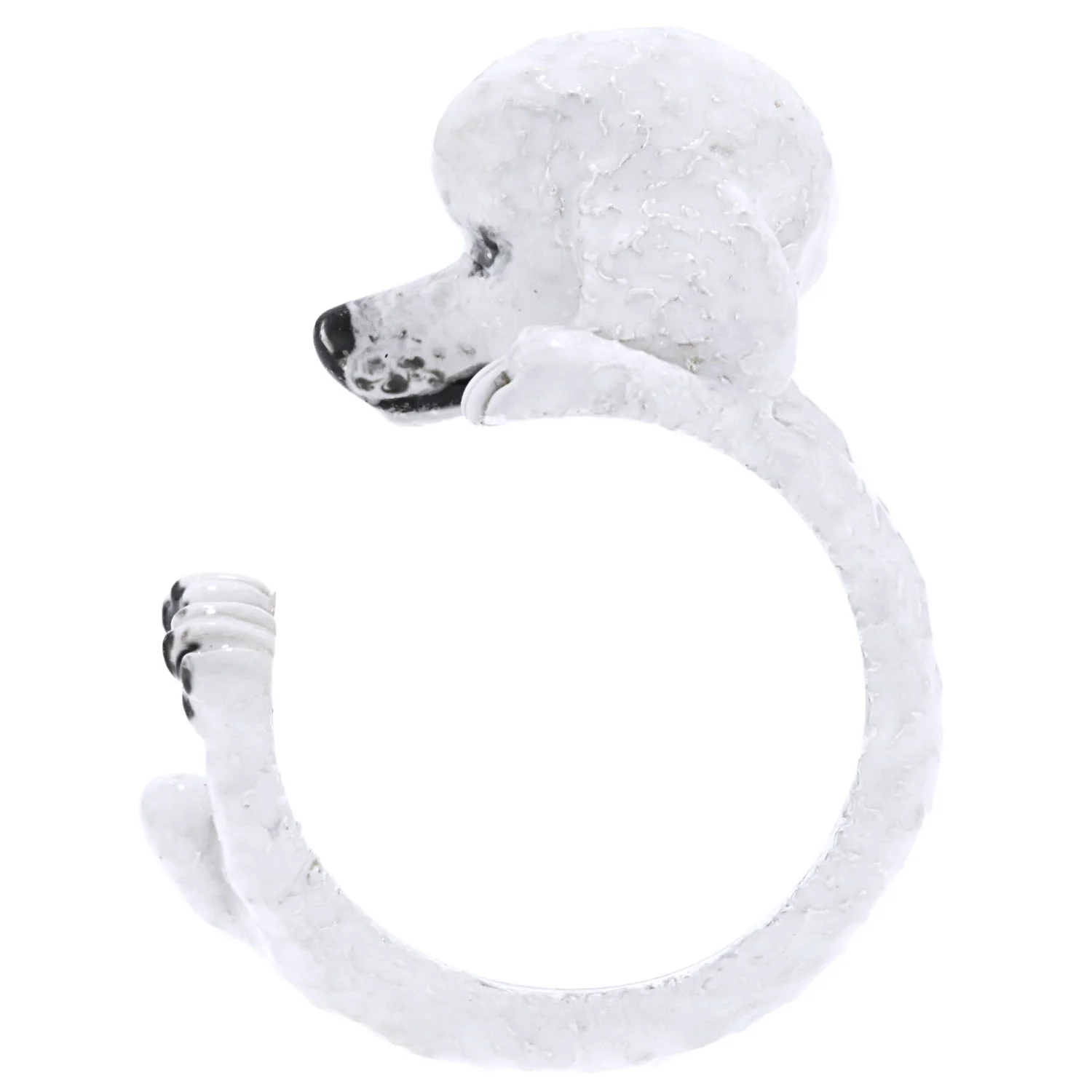 Dog Fever Enamel Poodle Hug Ring - Image 2