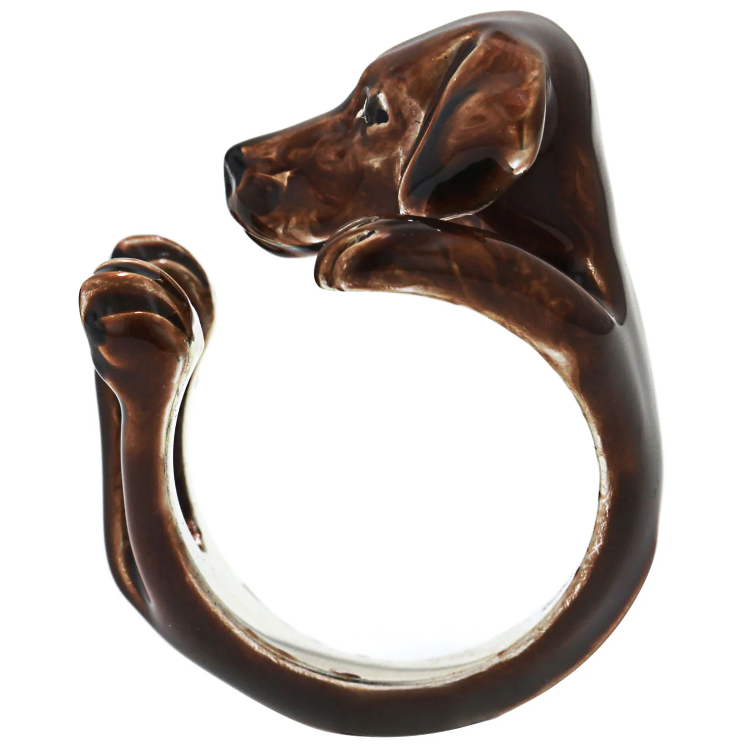 Dog Fever Enamel Rhodesian Ridgeback Hug Ring - Image 2