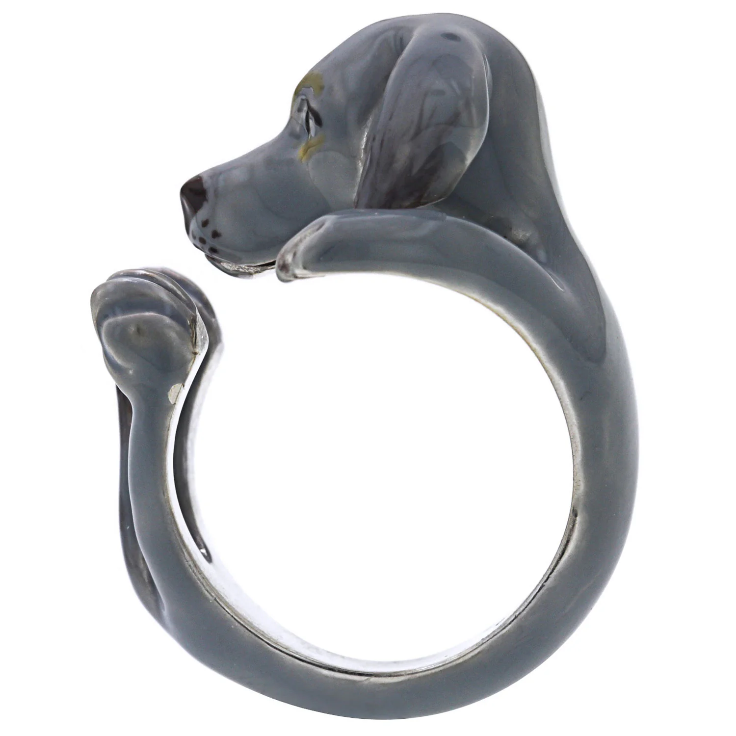 Dog Fever Enamel Weimaraner Hug Ring - Image 2