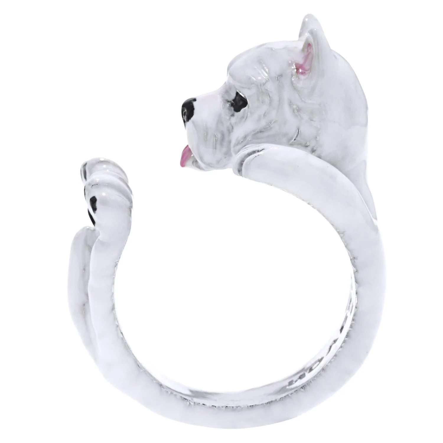 Dog Fever Enamel West Highland White Terrier Hug Ring - Image 2