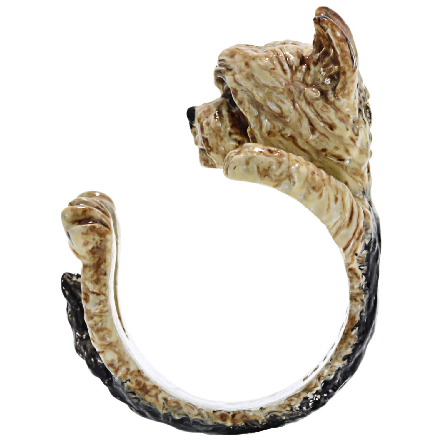 Dog Fever Enamel Yorkshire Hug Ring - Image 2
