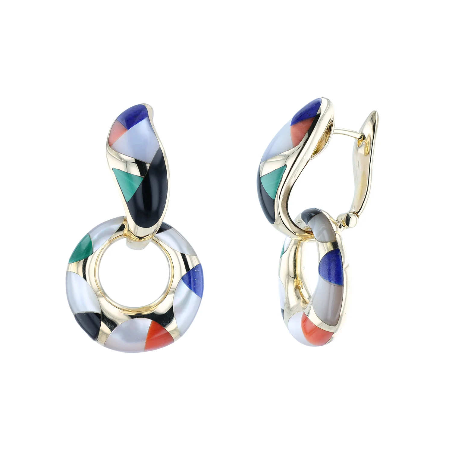 Estate 14K Asch Grossbardt Convertible Earrings - Image 2